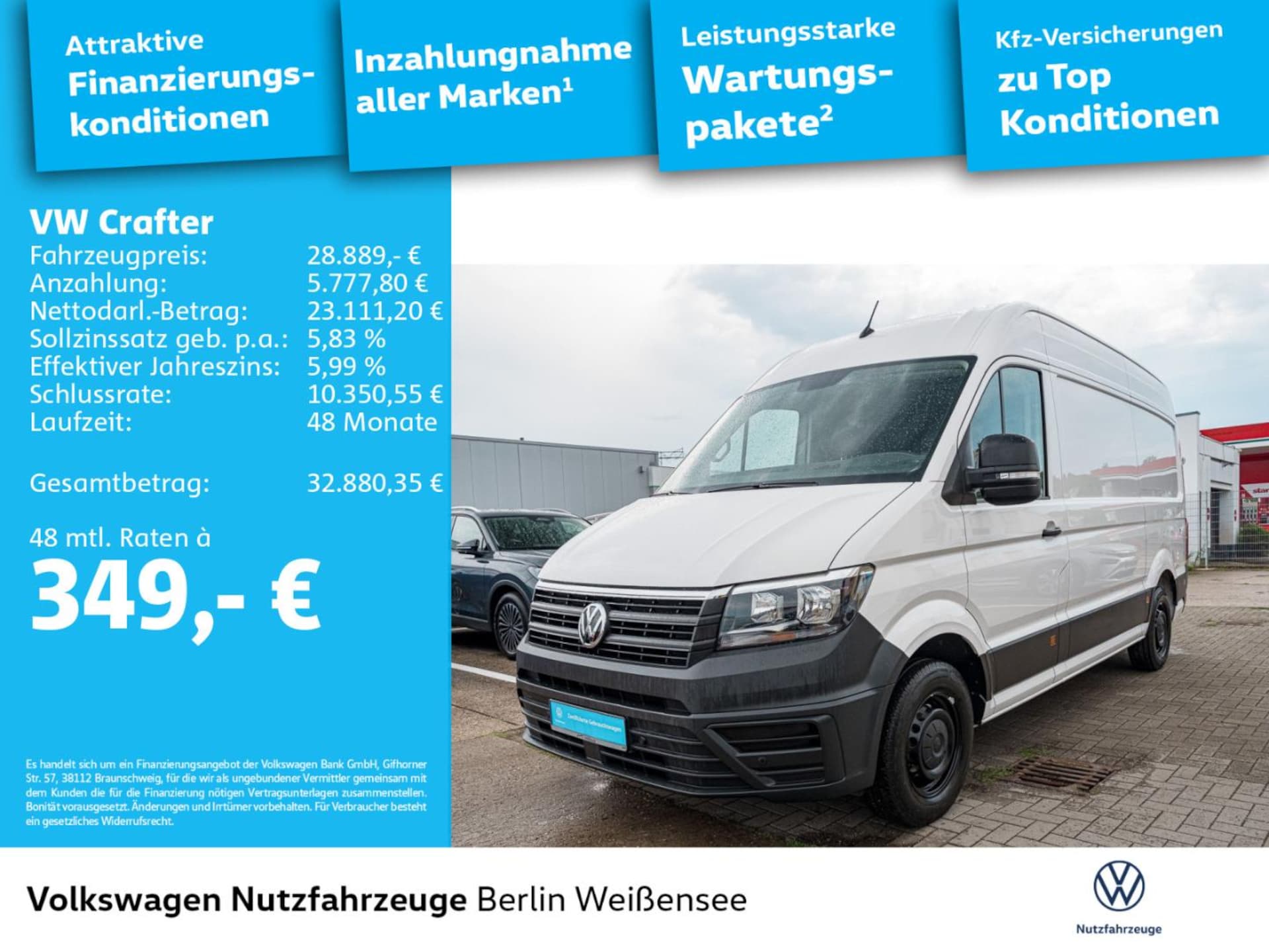 Volkswagen Crafter Kasten mittlerer Radstand