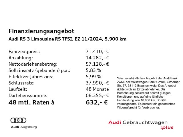 Image about Audi RS 3 Limousine TFSI quattro S tronic