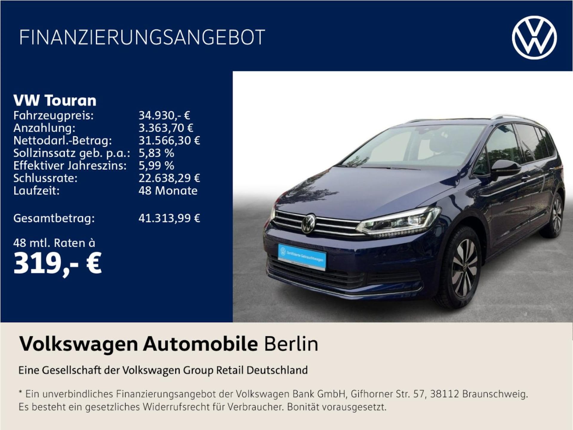 Volkswagen Touran Comfortline