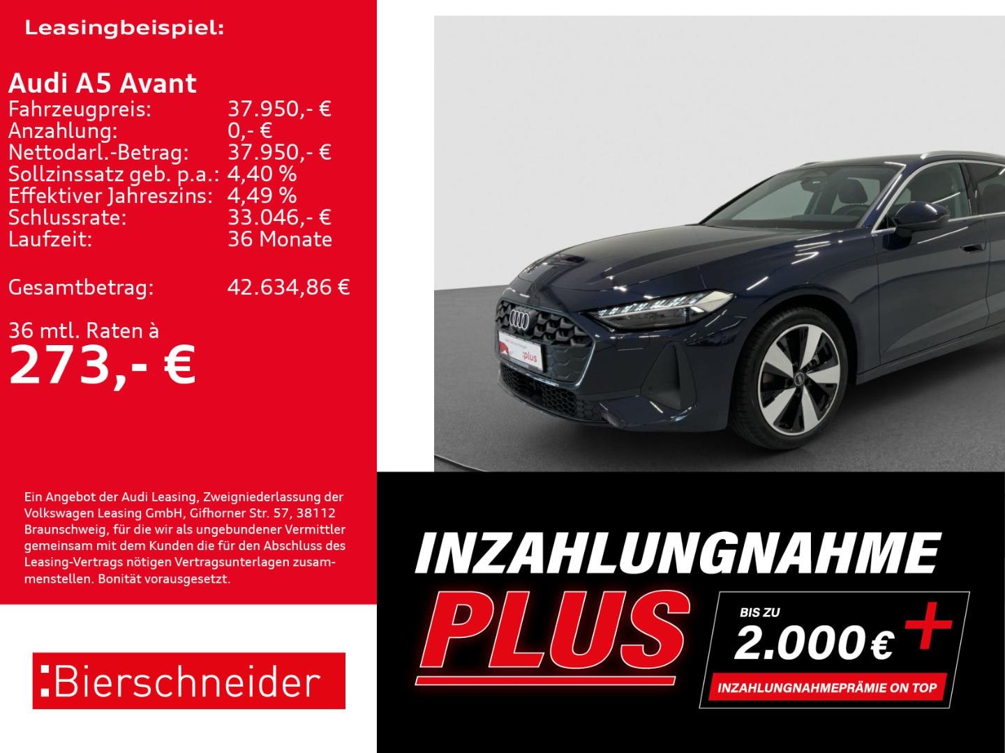 Bild über Audi A5 Avant TFSI S tronic - für weitere Informationen kontaktieren Sie den Audi Partner