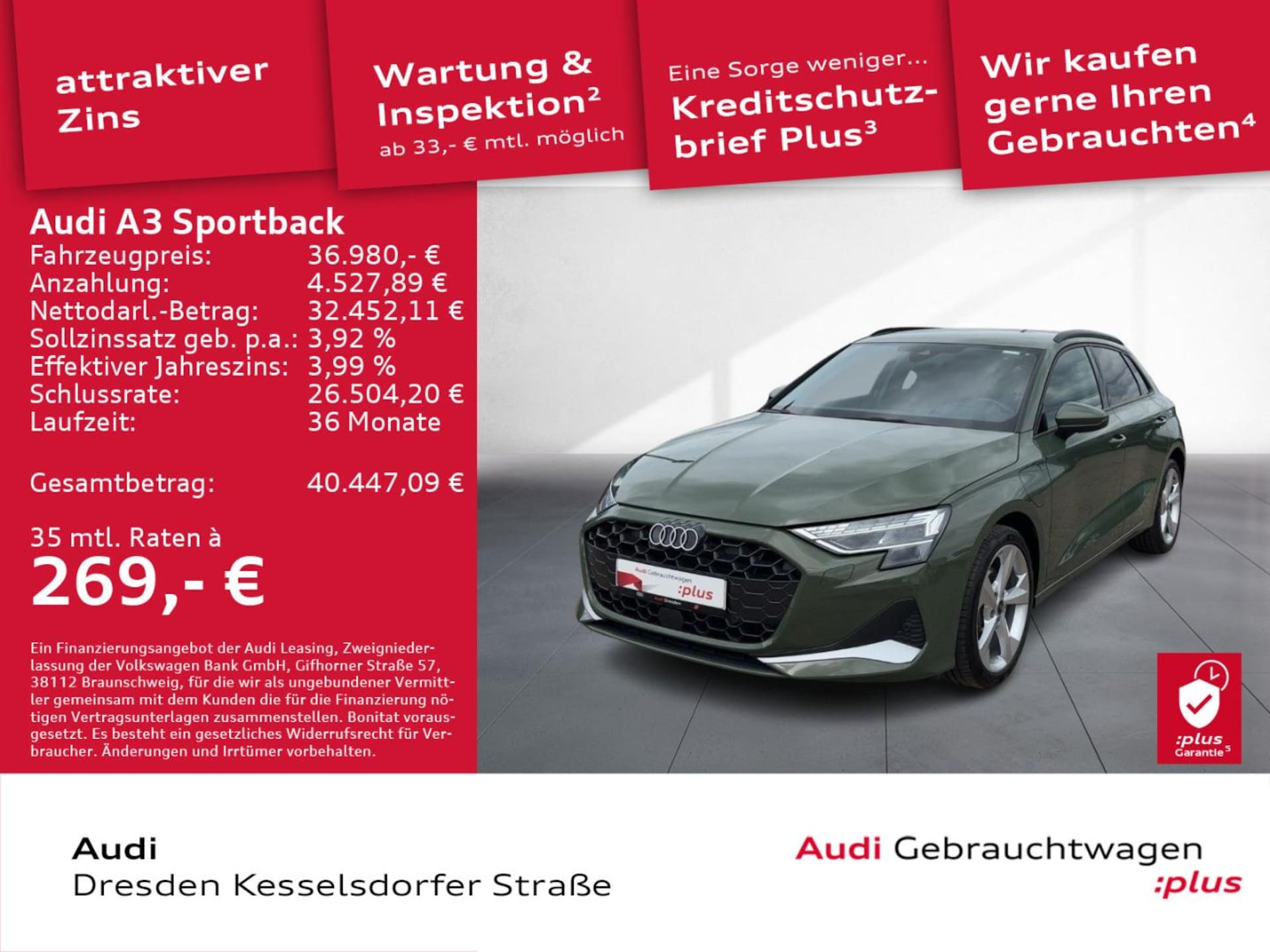 Audi A3 Sportback TFSI e Advanced