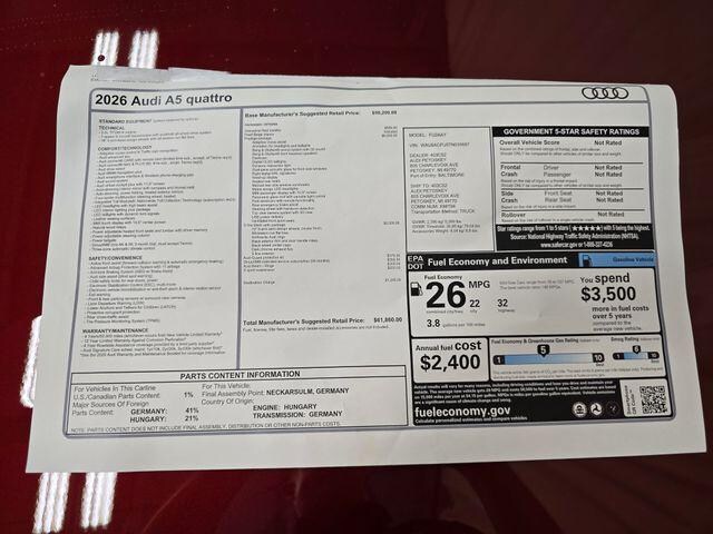 2026 Audi A5 Prestige - Photo 37