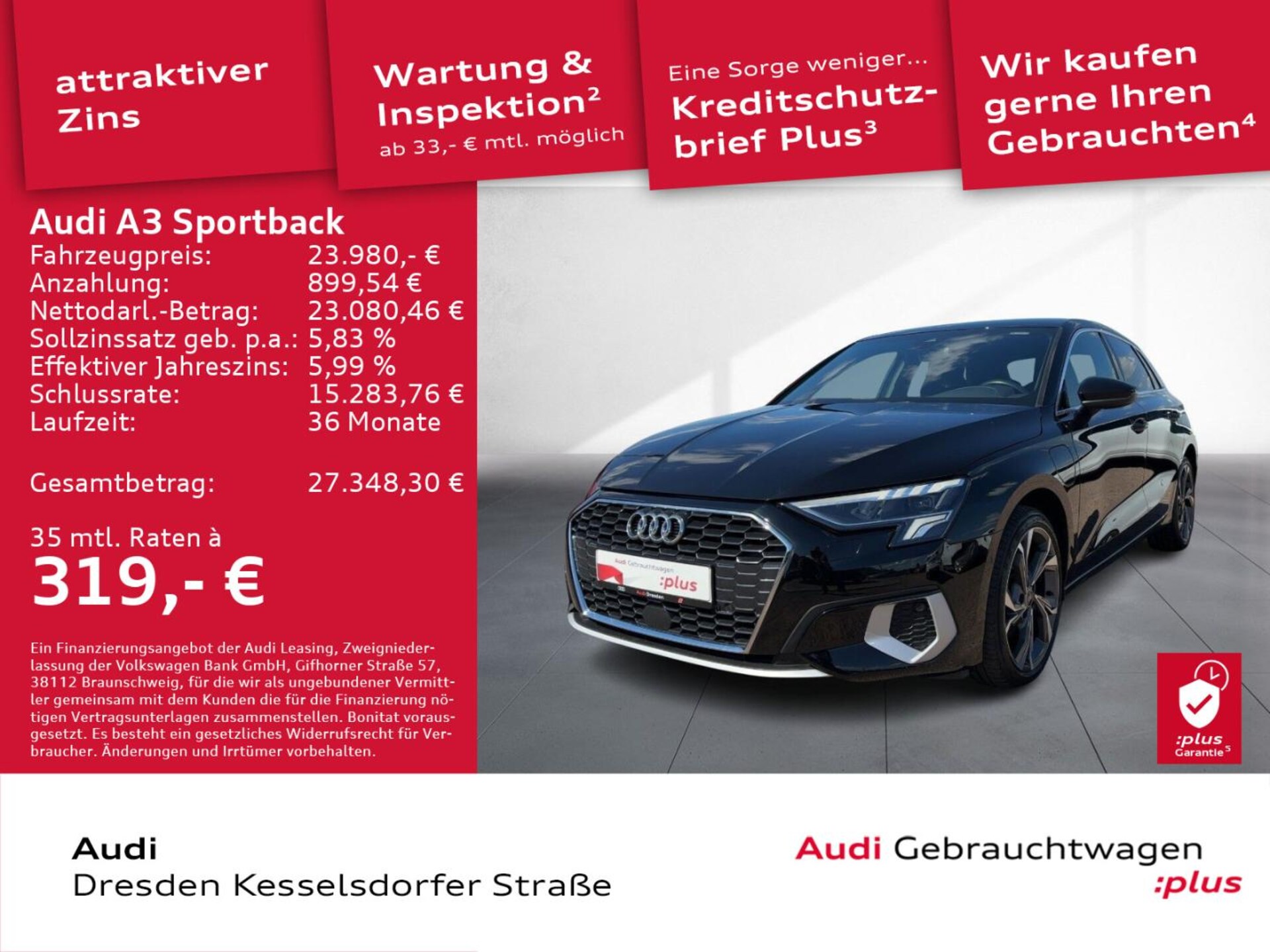Audi A3 Sportback TFSI e Advanced