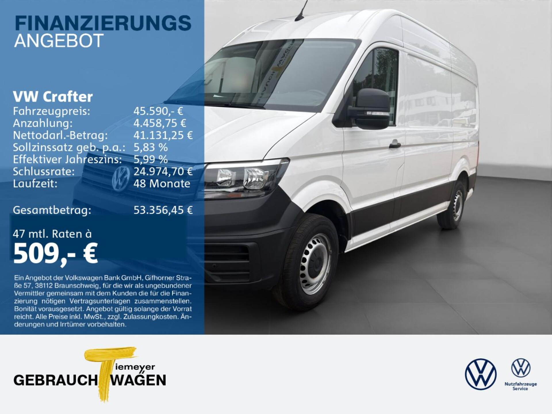 Volkswagen Crafter Kasten langer Radstand