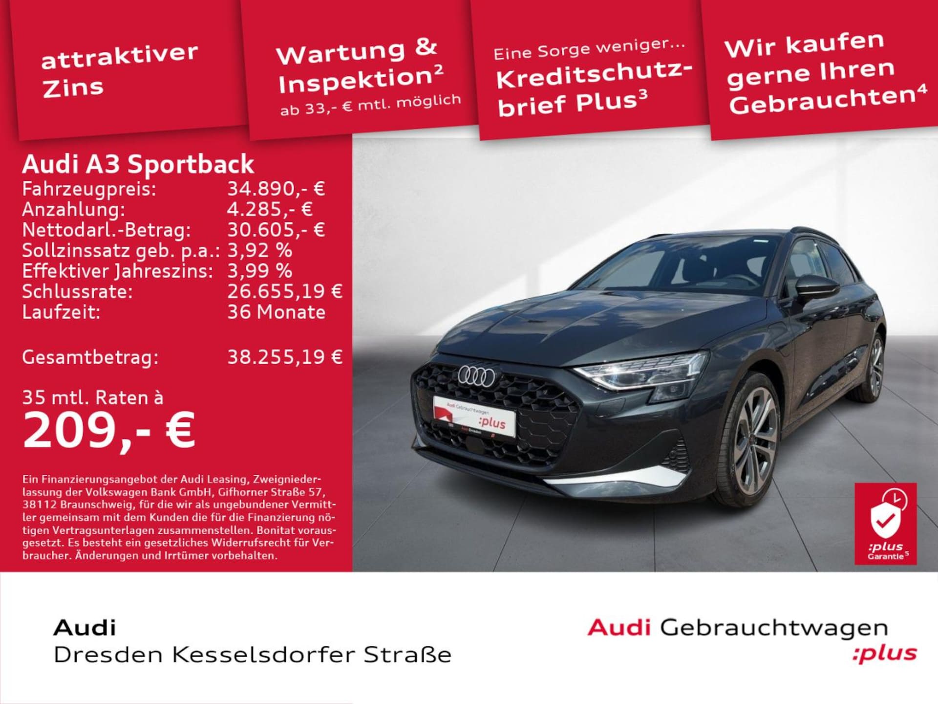 Audi A3 Sportback TFSI e Advanced