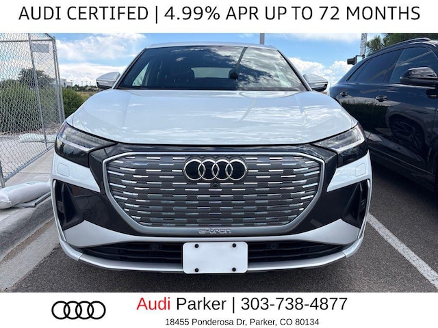 Certified 2023 Audi Q4 Sportback e-tron Prestige with VIN WA142BFZ5PP063264 for sale in Parker, CO