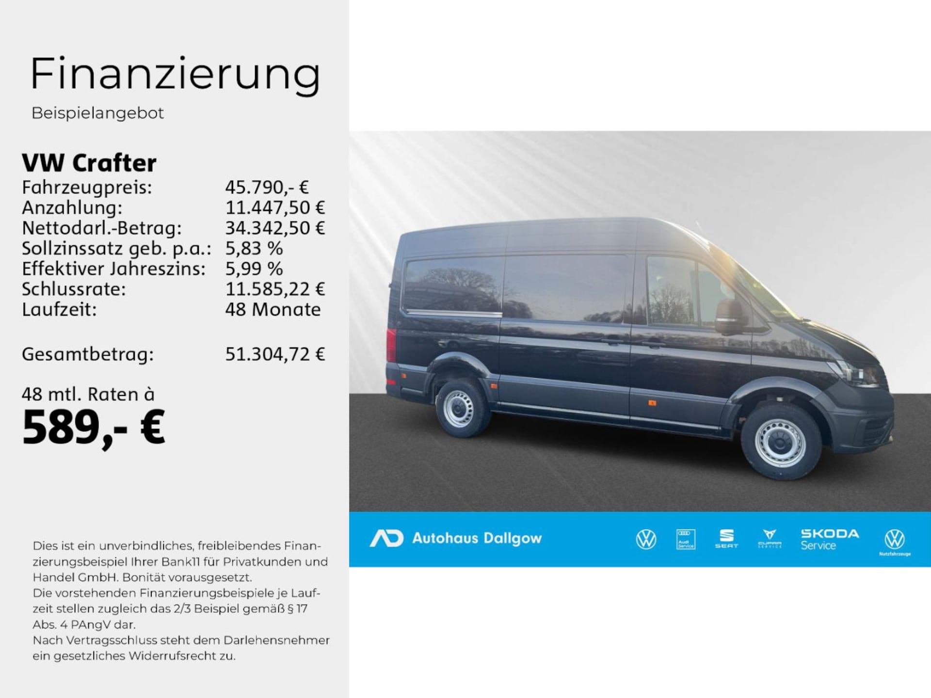 Volkswagen Crafter Kasten mittlerer Radstand