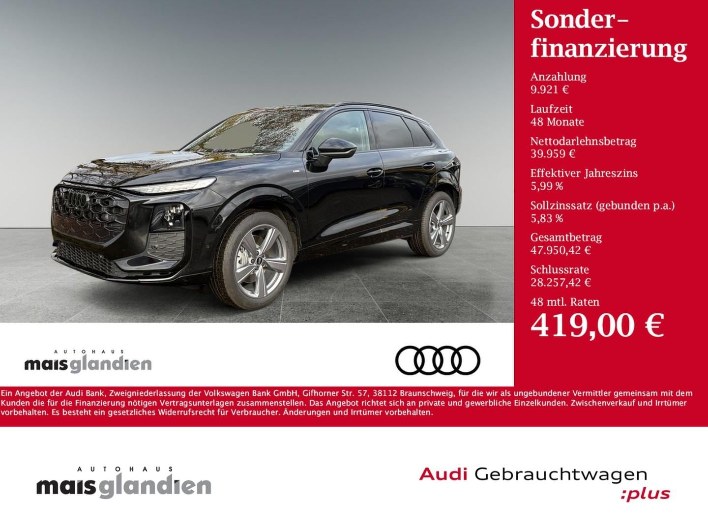 Bild über Audi Q3 SUV TDI 110 kW S tronic - für weitere Informationen kontaktieren Sie den Audi Partner