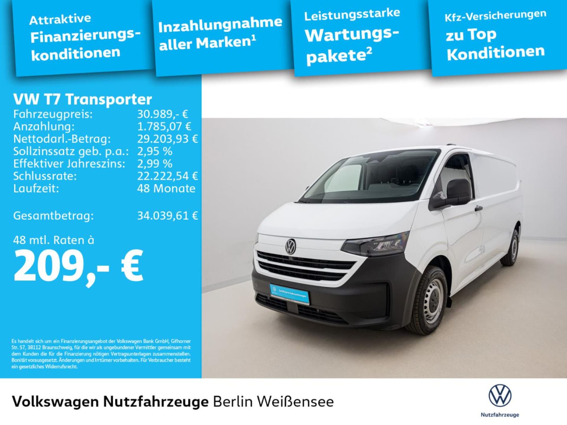 Volkswagen Transporter Kasten langer Radstand