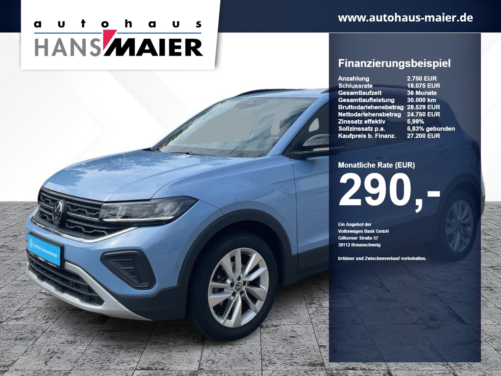 Volkswagen T-Cross — Volkswagen T-Cross Energy DSG 8fach Navi AHK RearView Key