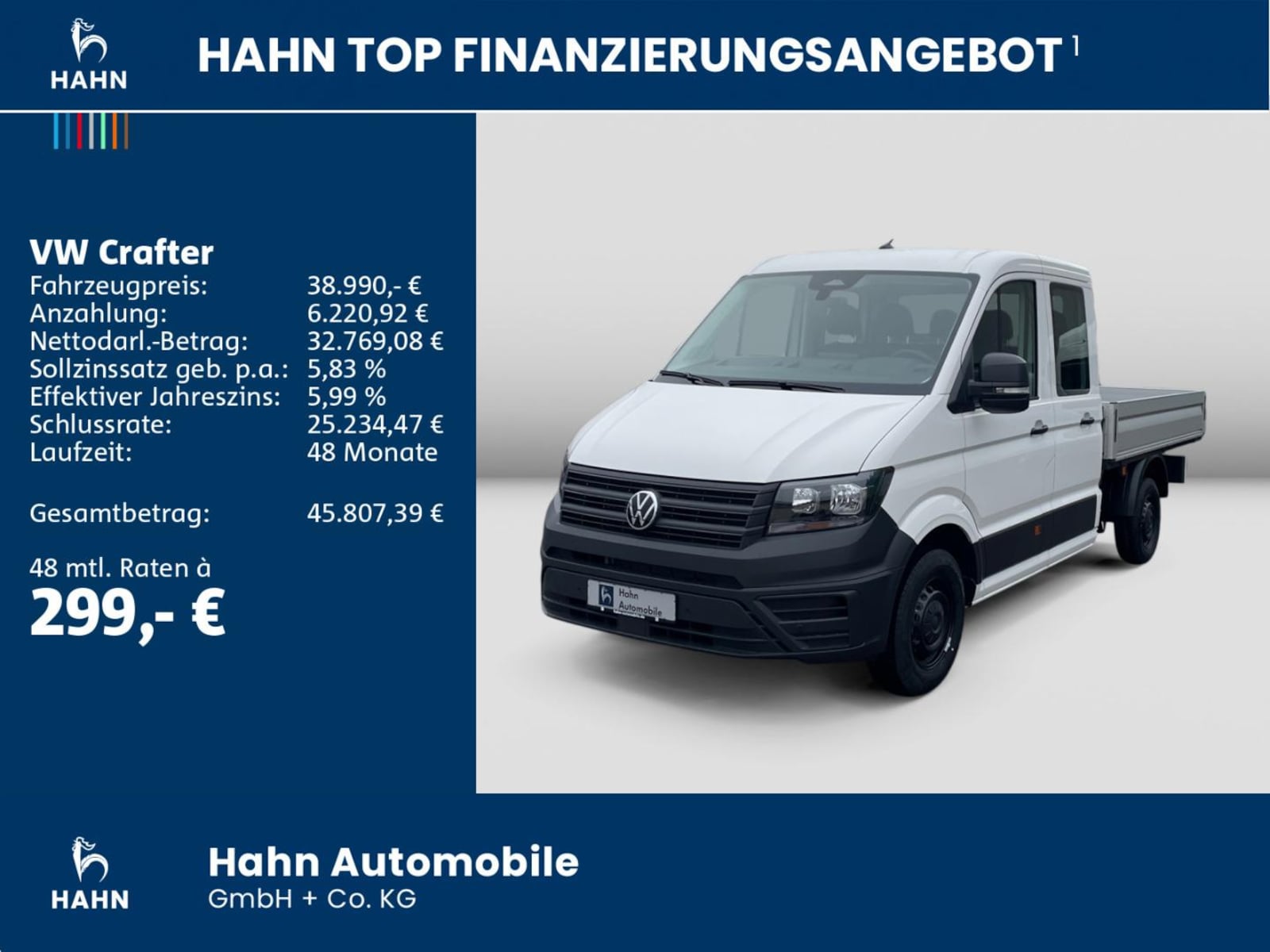 Volkswagen Crafter Doppelkabine mittlerer Radstand – Bild 2