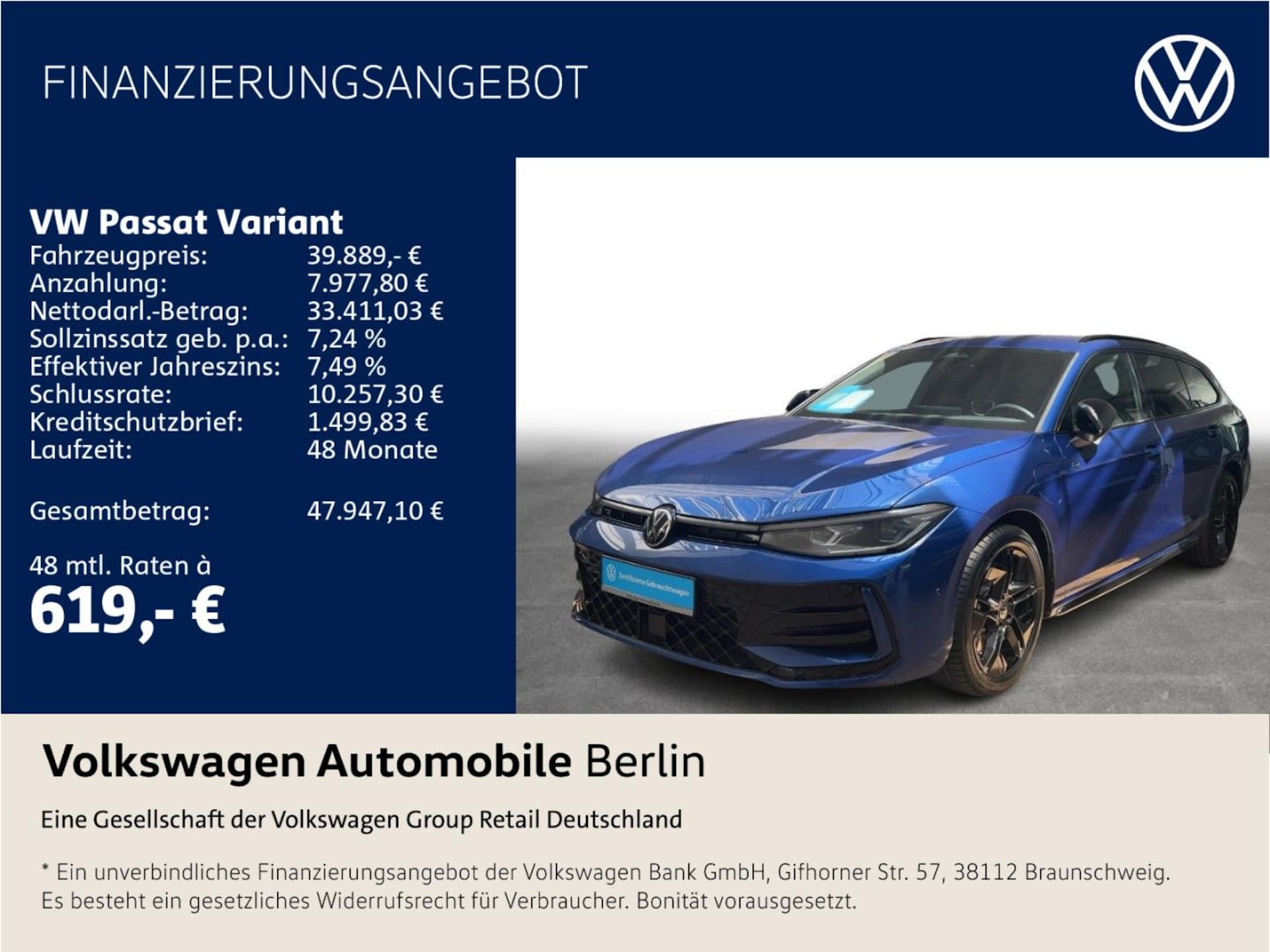 Volkswagen Passat — Volkswagen Passat Passat Variant 1.5 R-Line "Black Style" Navi LED