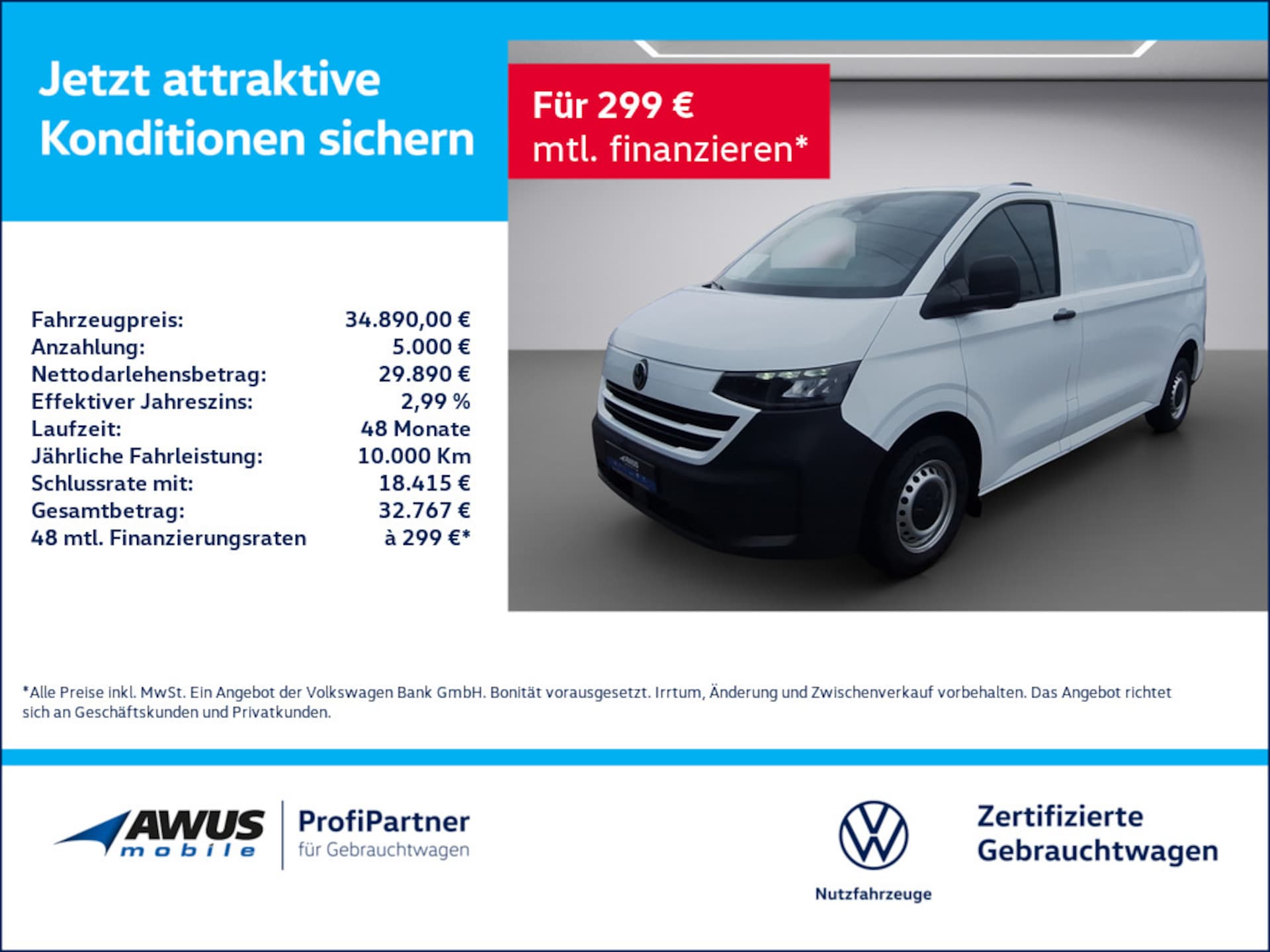 Volkswagen Transporter Kasten langer Radstand