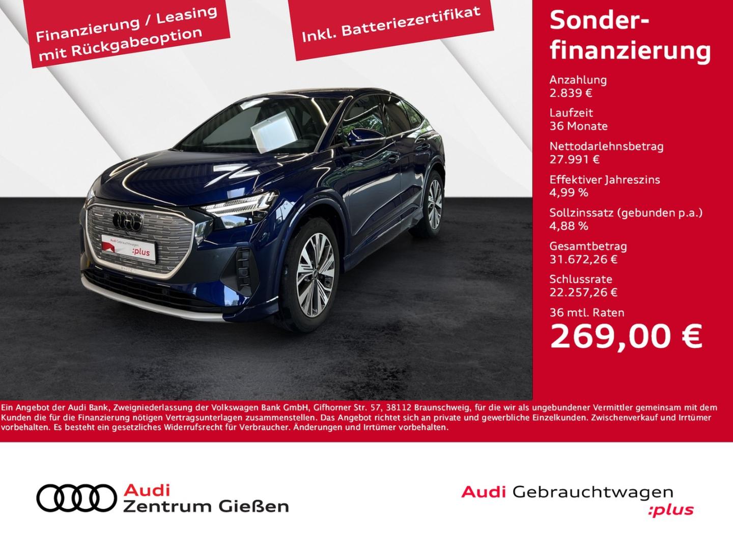Image about Audi Q4 Sportback e-tron 40 e-tron