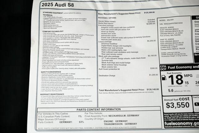 2025 Audi S8 Base - Photo 46