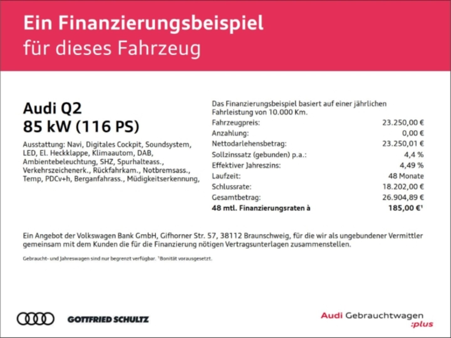 Bild über Audi Q2 advanced 30 TFSI Schaltgetriebe - für weitere Informationen kontaktieren Sie den Audi Partner