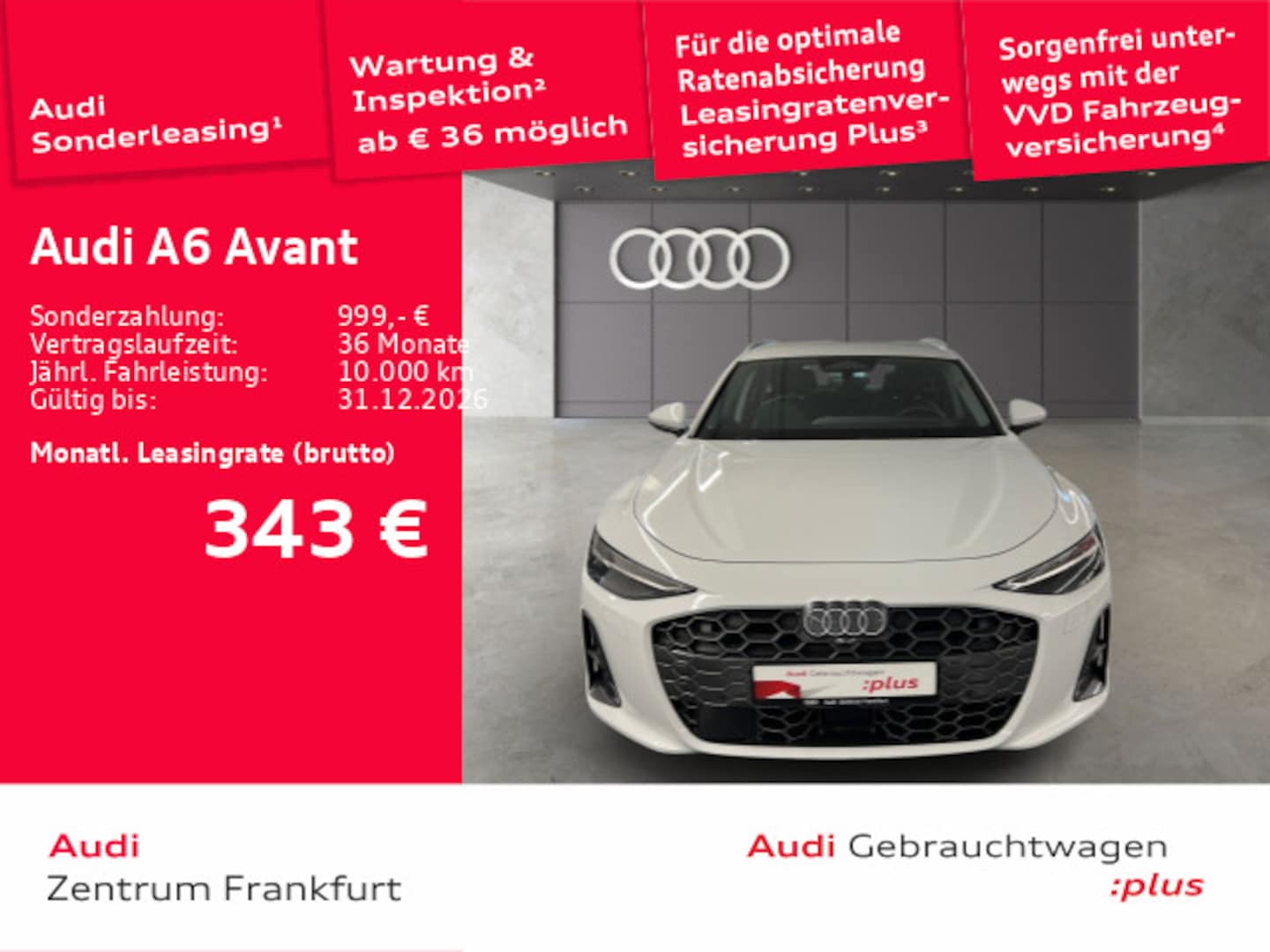 Bild über Audi A6 Avant TFSI 150 kW S tronic - für weitere Informationen kontaktieren Sie den Audi Partner