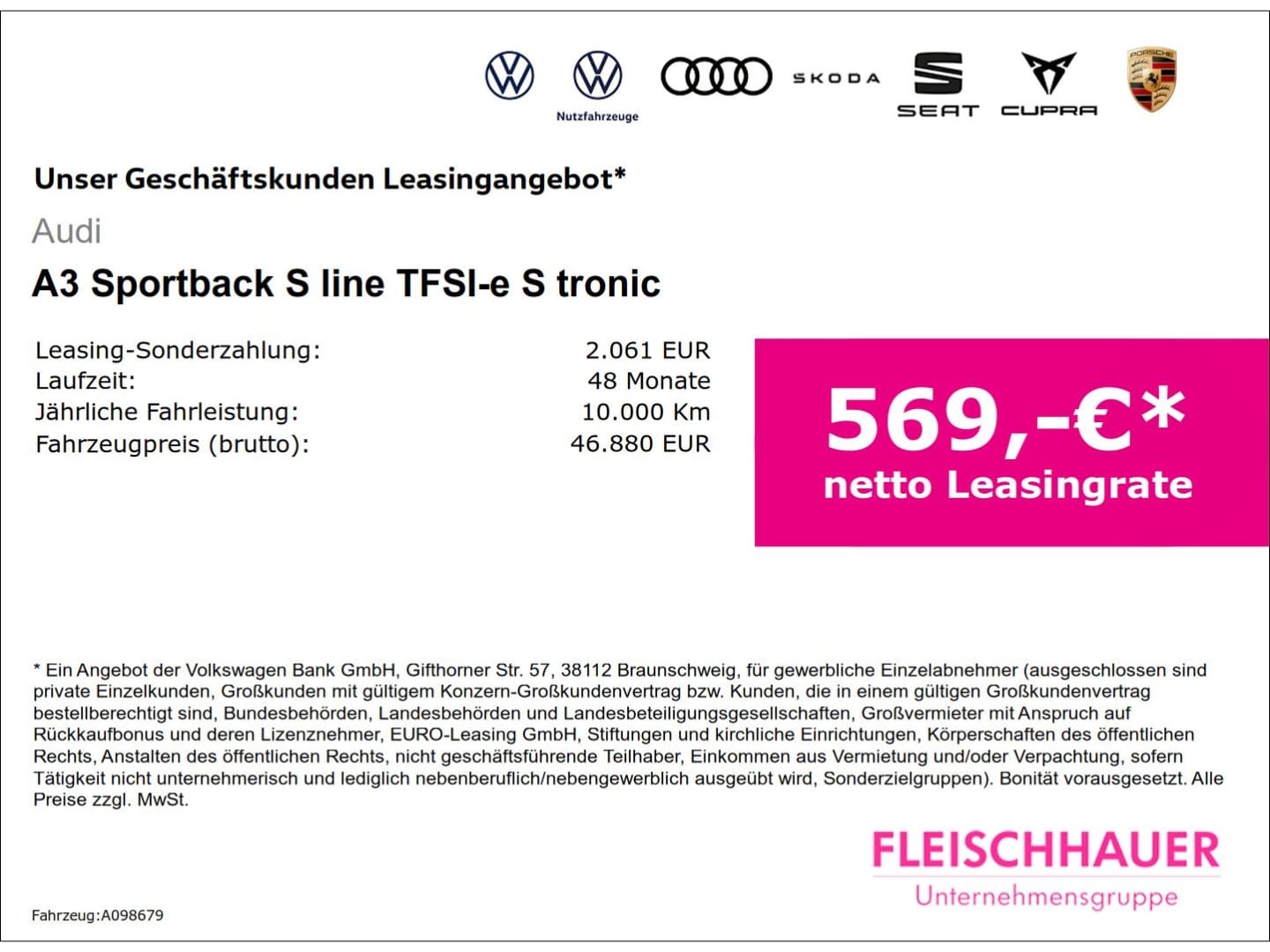 Bild über Audi A3 Sportback TFSI e TFSI e 200 kW S tronic - für weitere Informationen kontaktieren Sie den Audi Partner