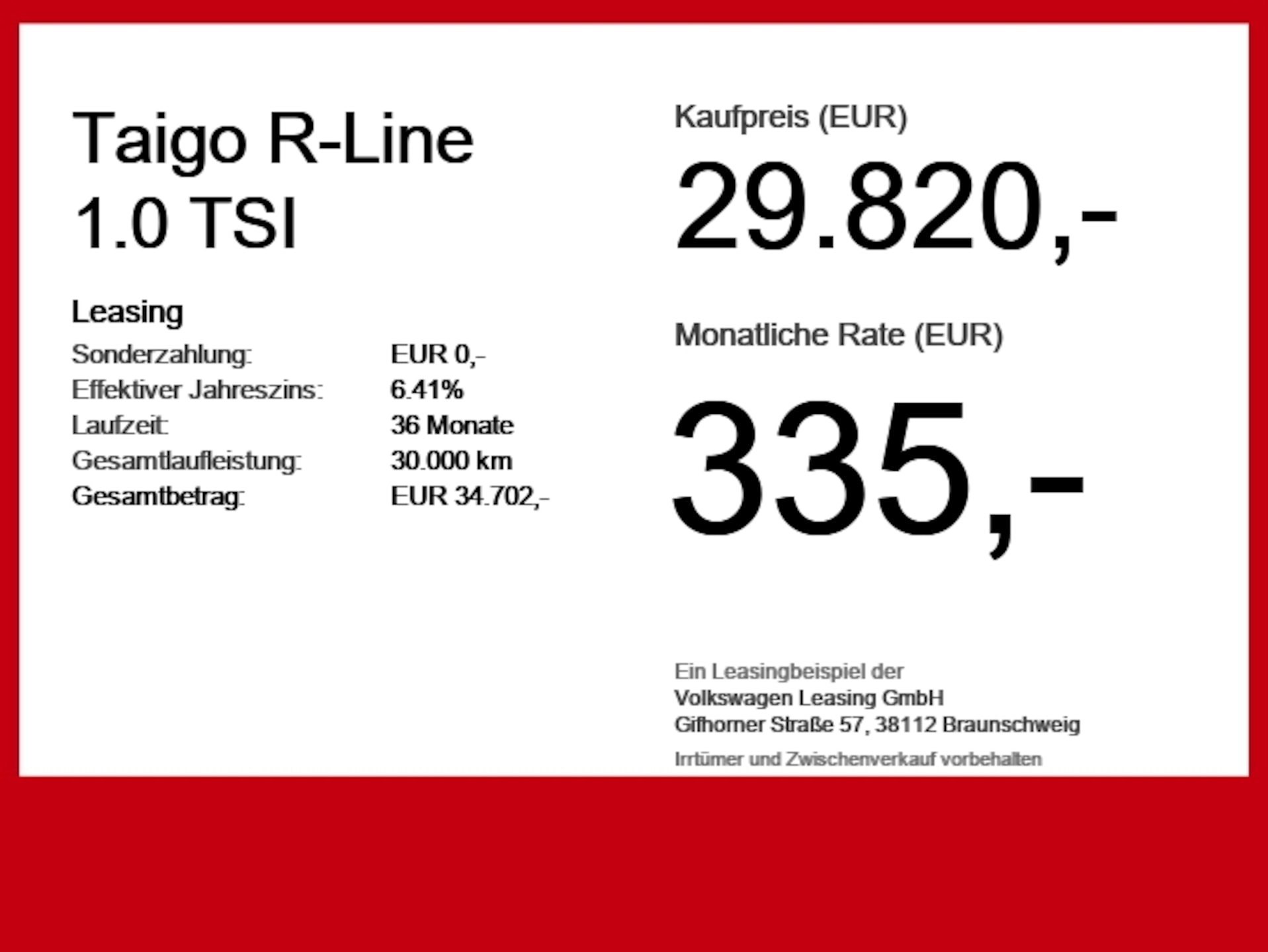 Volkswagen Taigo R-Line