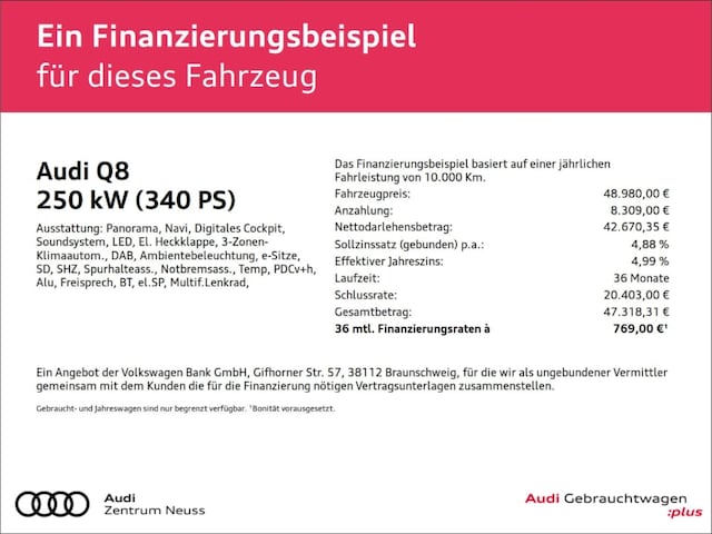 Image about Audi Q8 TFSI e 55 TFSI e quattro tiptronic