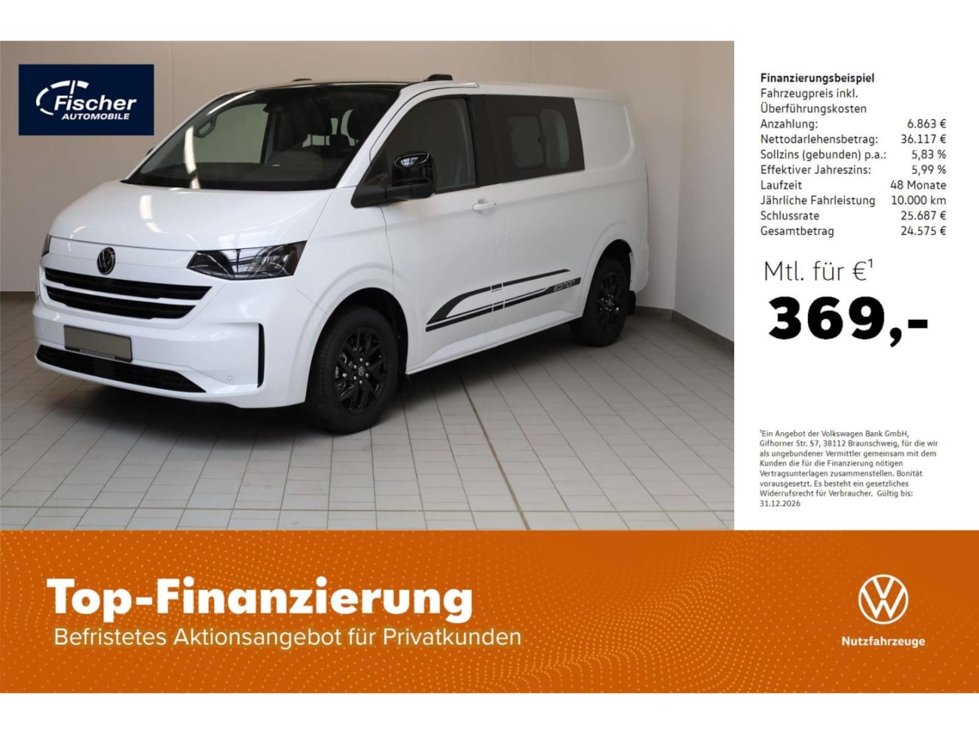 Volkswagen Transporter Pritschenwagen Doppelkabine