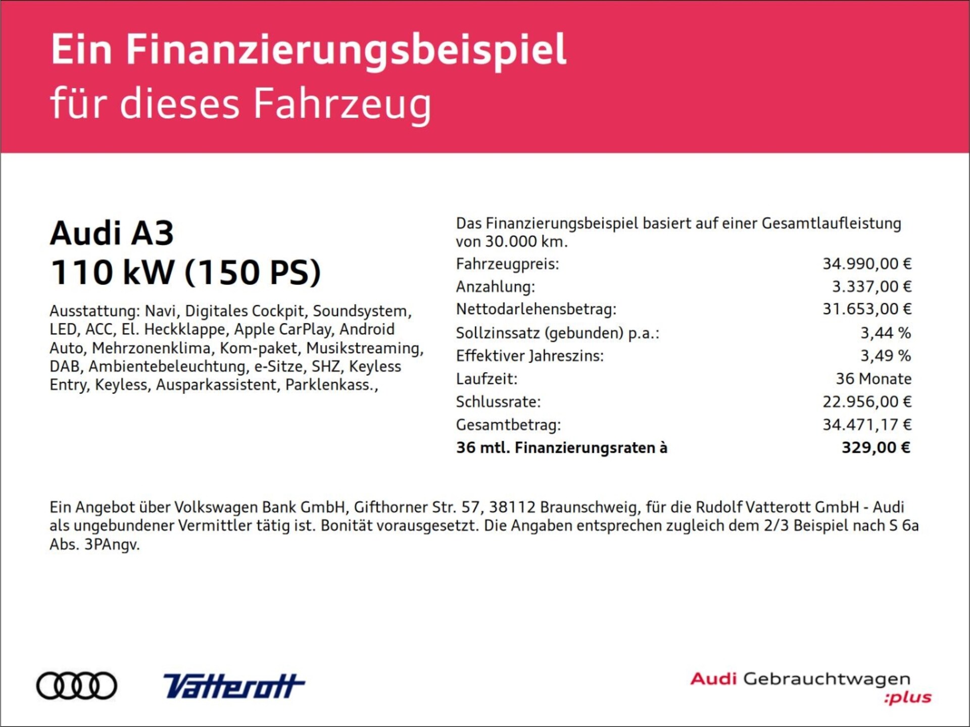 Audi A3 Sportback S line