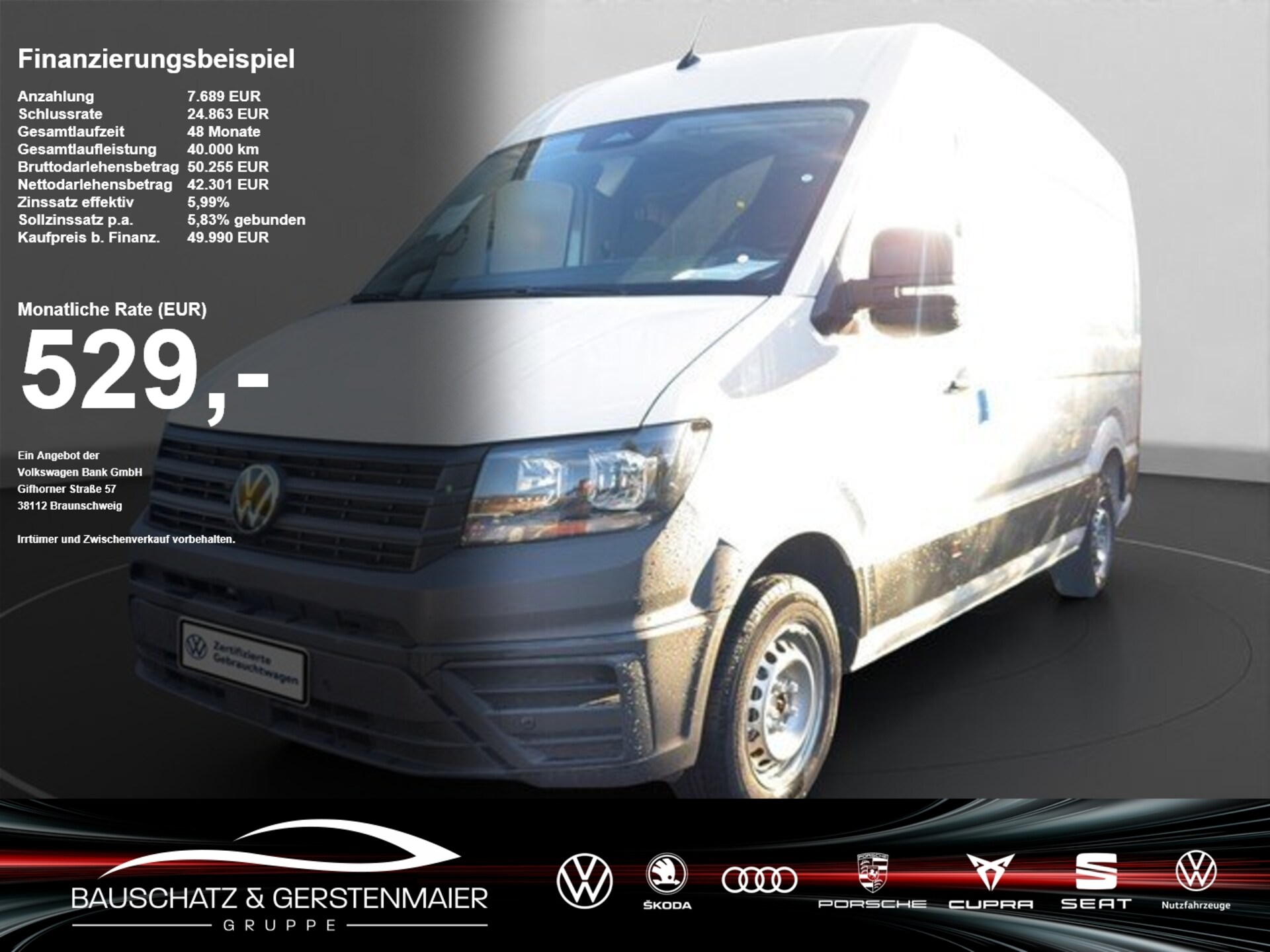 Volkswagen Crafter Kasten mittlerer Radstand