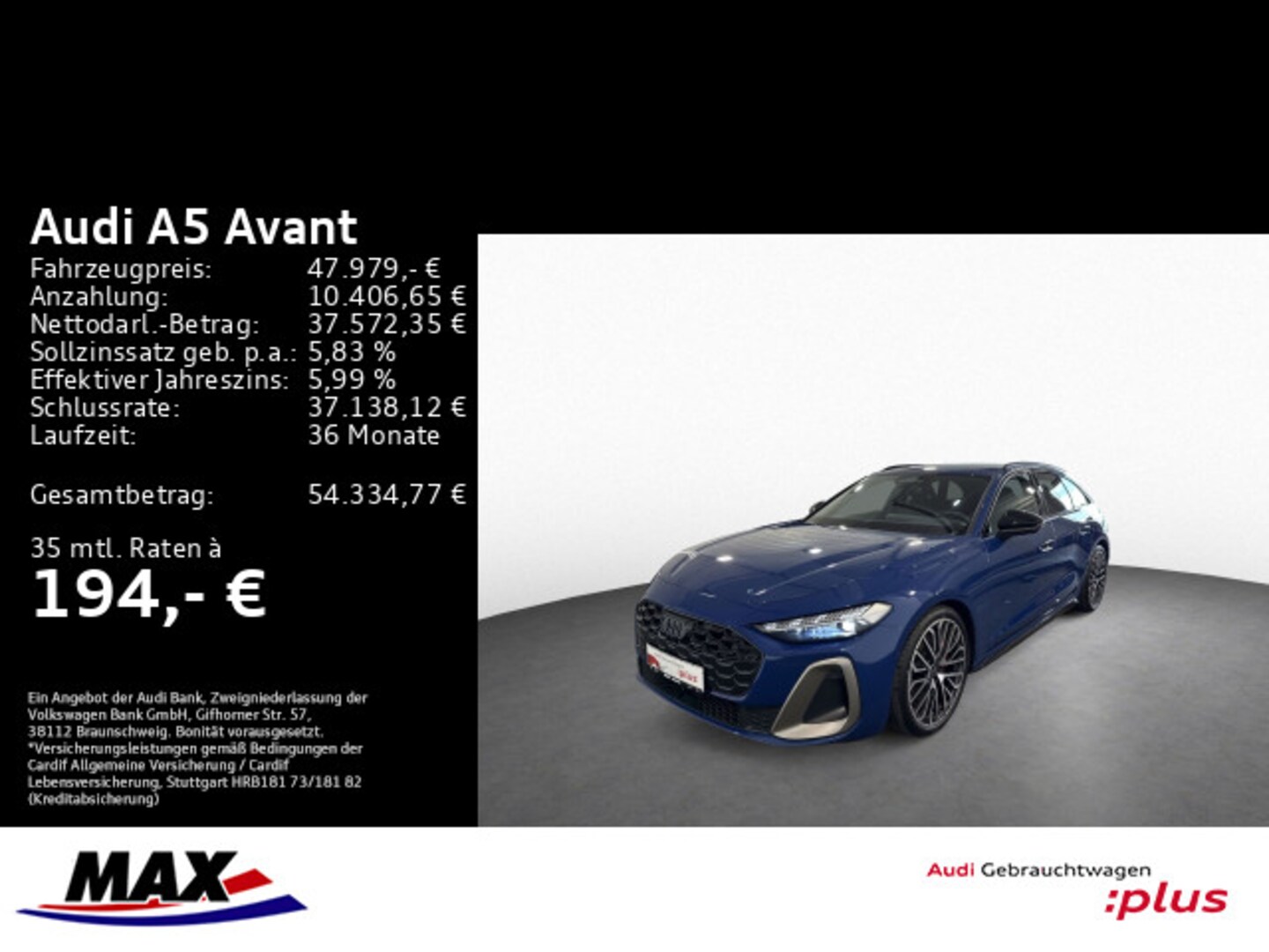 Bild über Audi A5 Avant TDI quattro 150 kW S tronic - für weitere Informationen kontaktieren Sie den Audi Partner