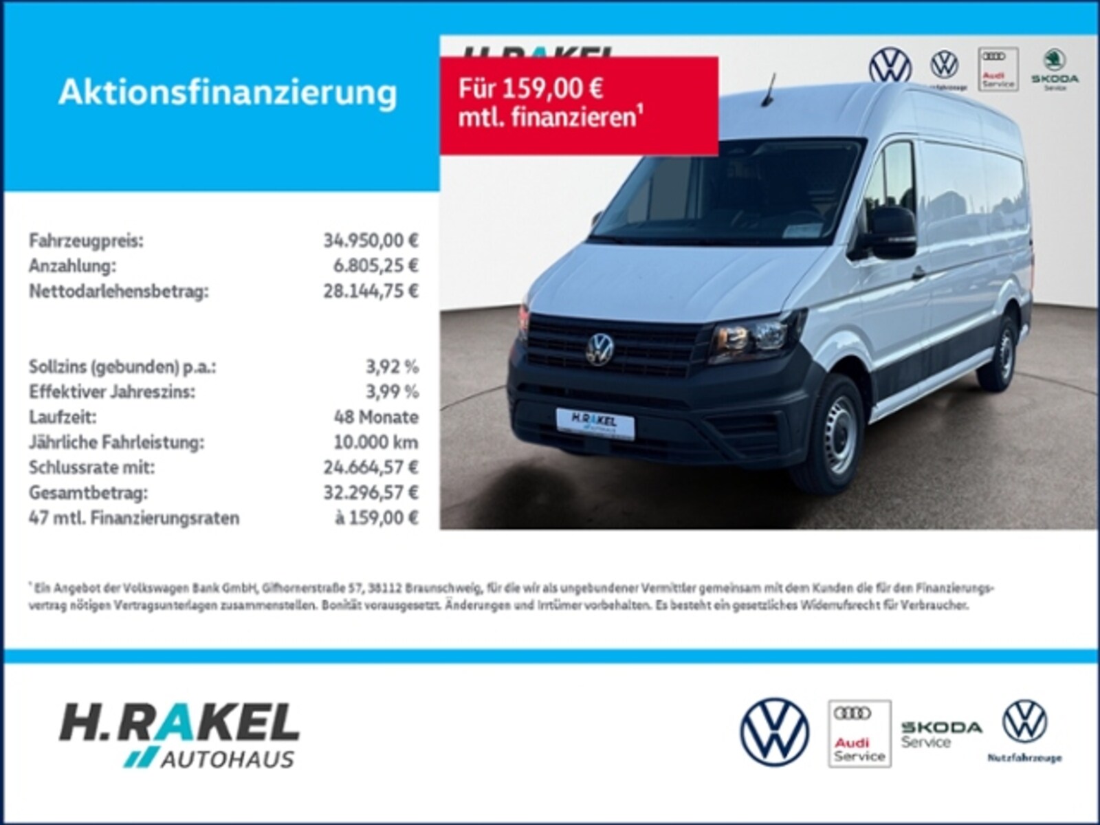 Volkswagen Crafter Kasten mittlerer Radstand