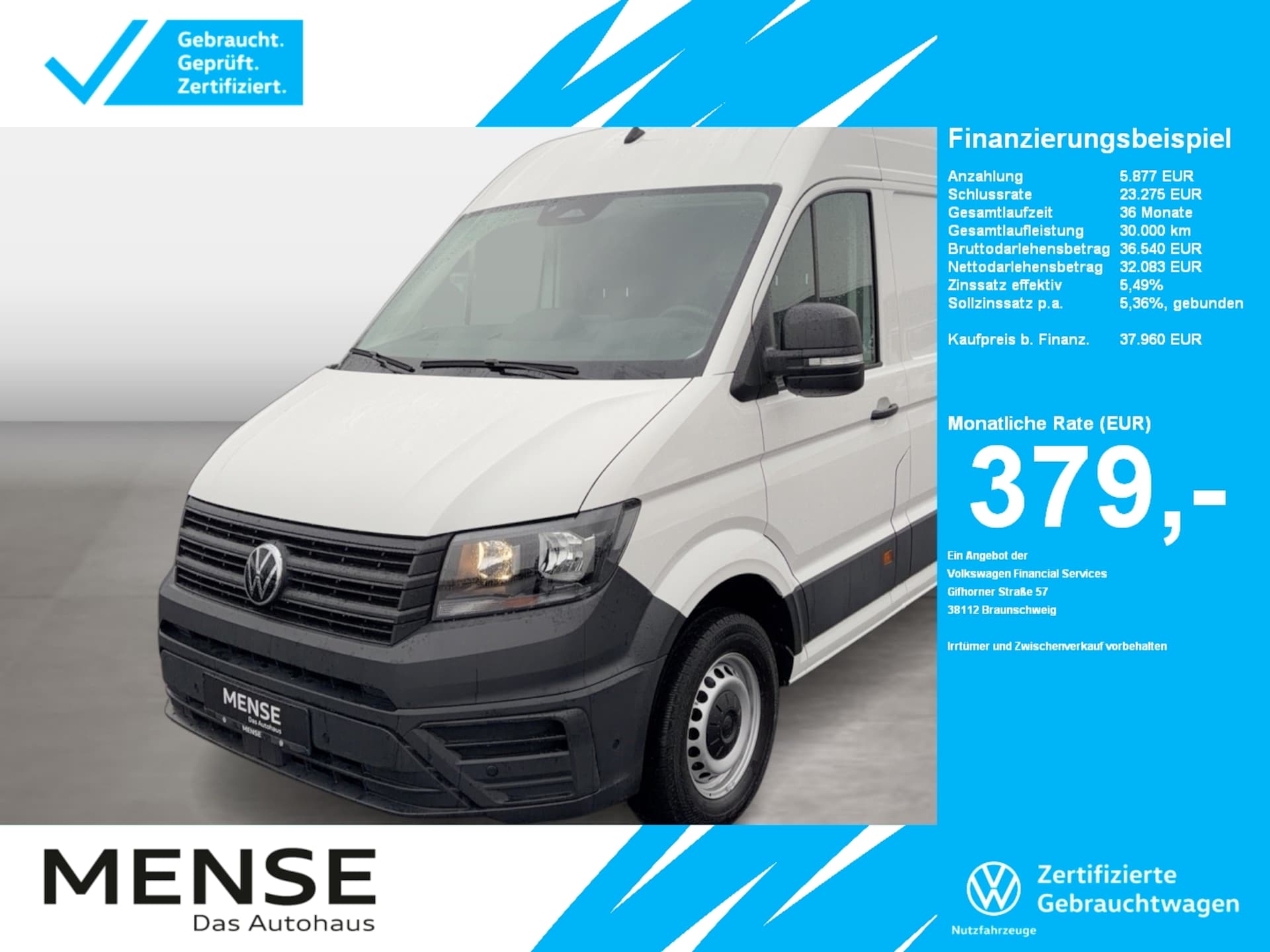 Volkswagen Crafter Kasten langer Radstand