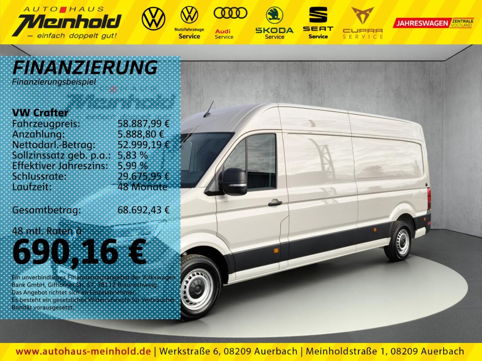 Volkswagen Crafter Kasten langer Radstand