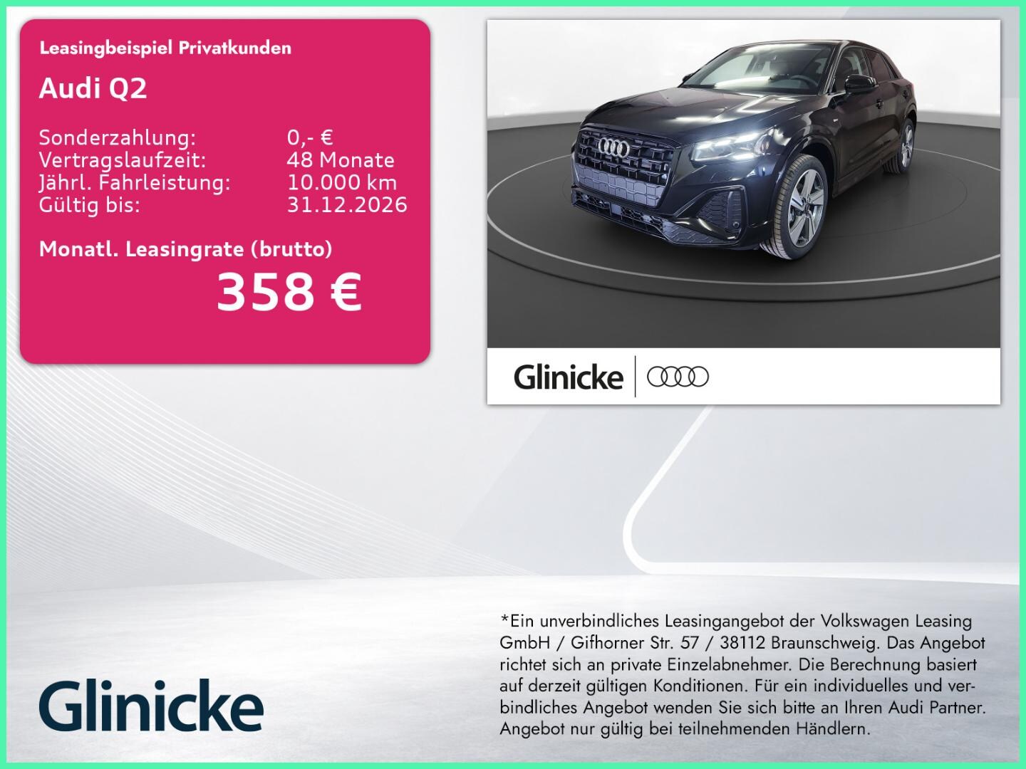 Bild über Audi Q2 S line 35 TFSI 110(150) kW(PS) S tronic - für weitere Informationen kontaktieren Sie den Audi Partner