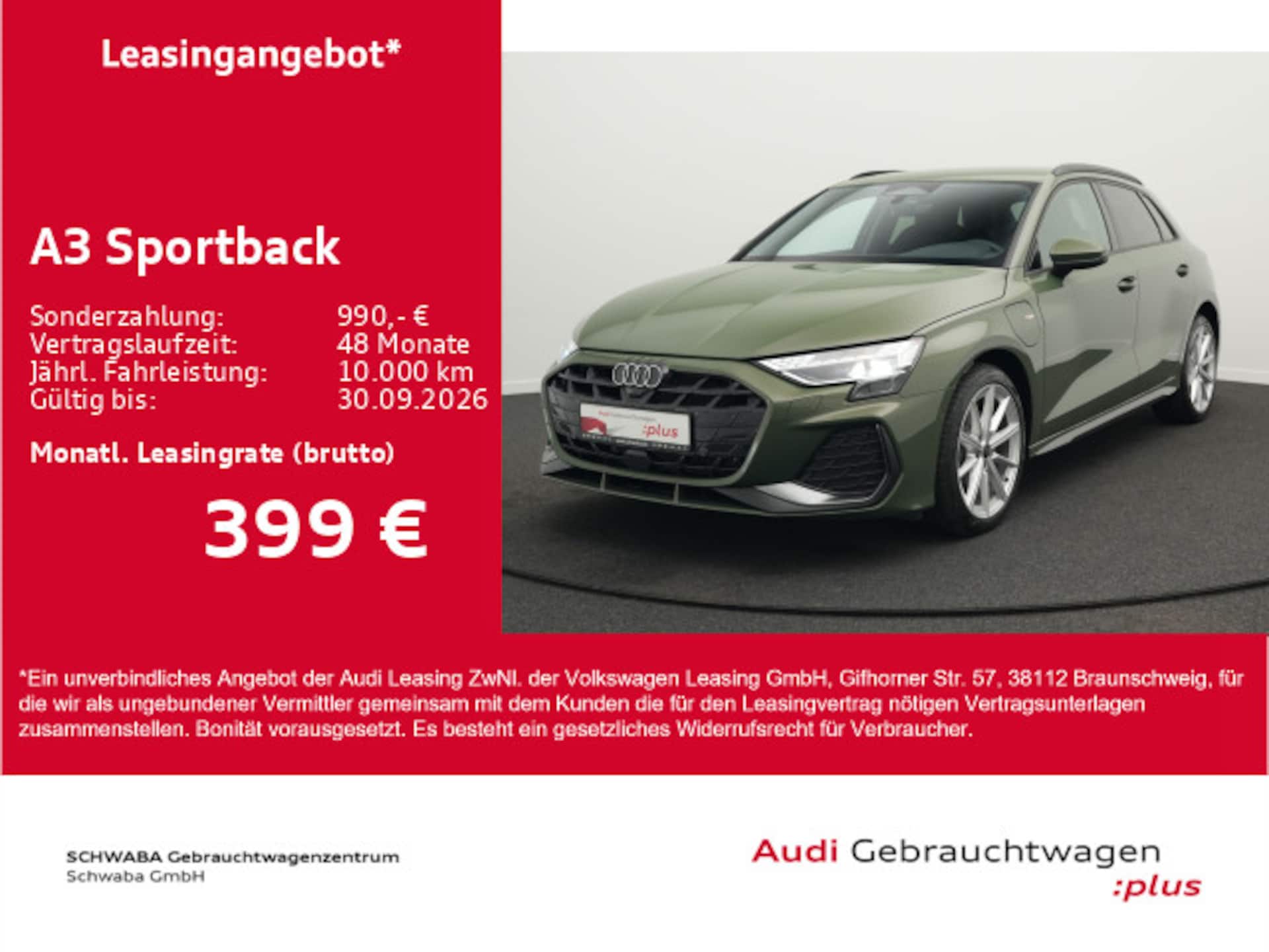 Audi A3 Sportback TFSI e S line