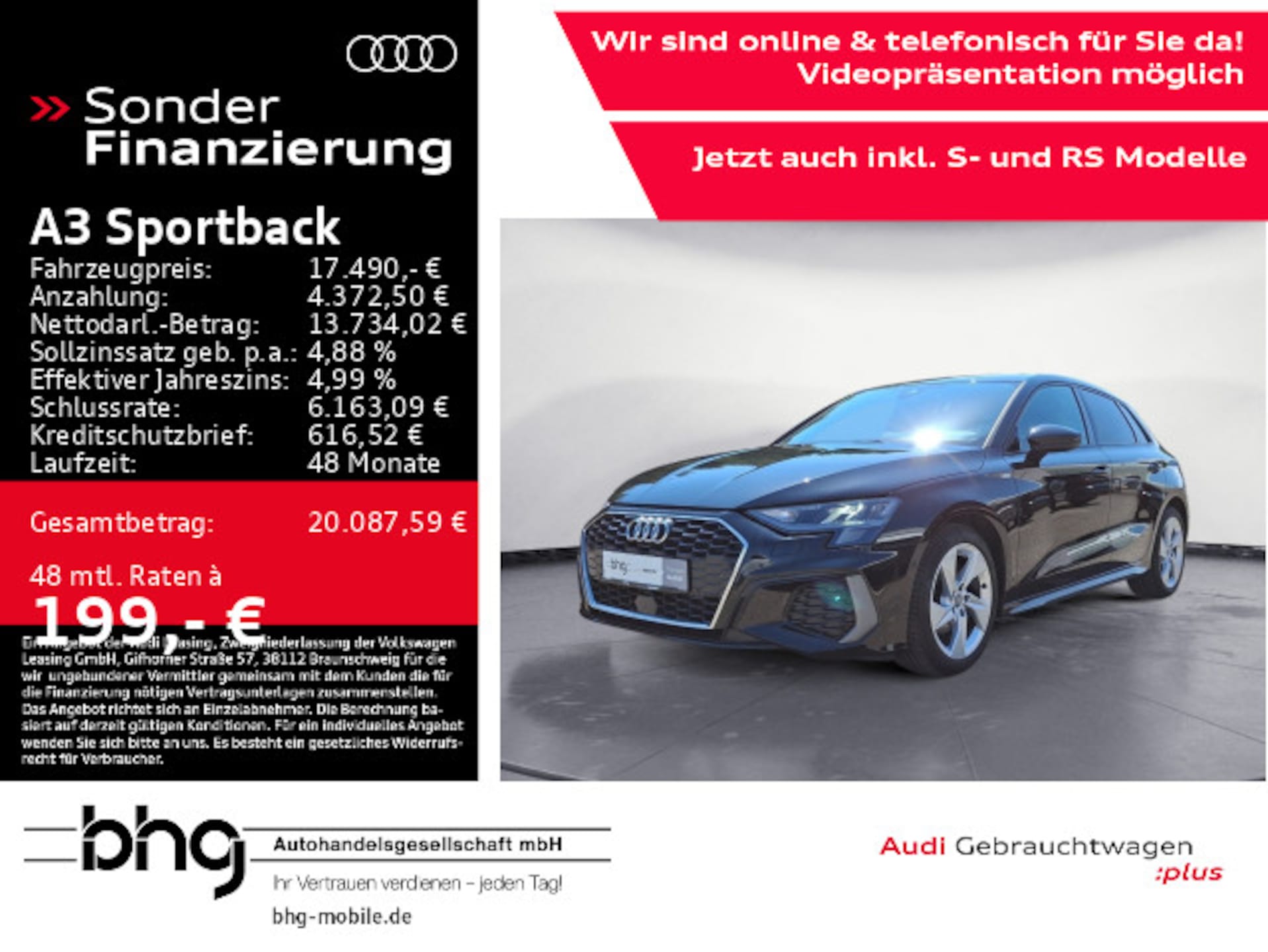 Audi A3 Sportback S line