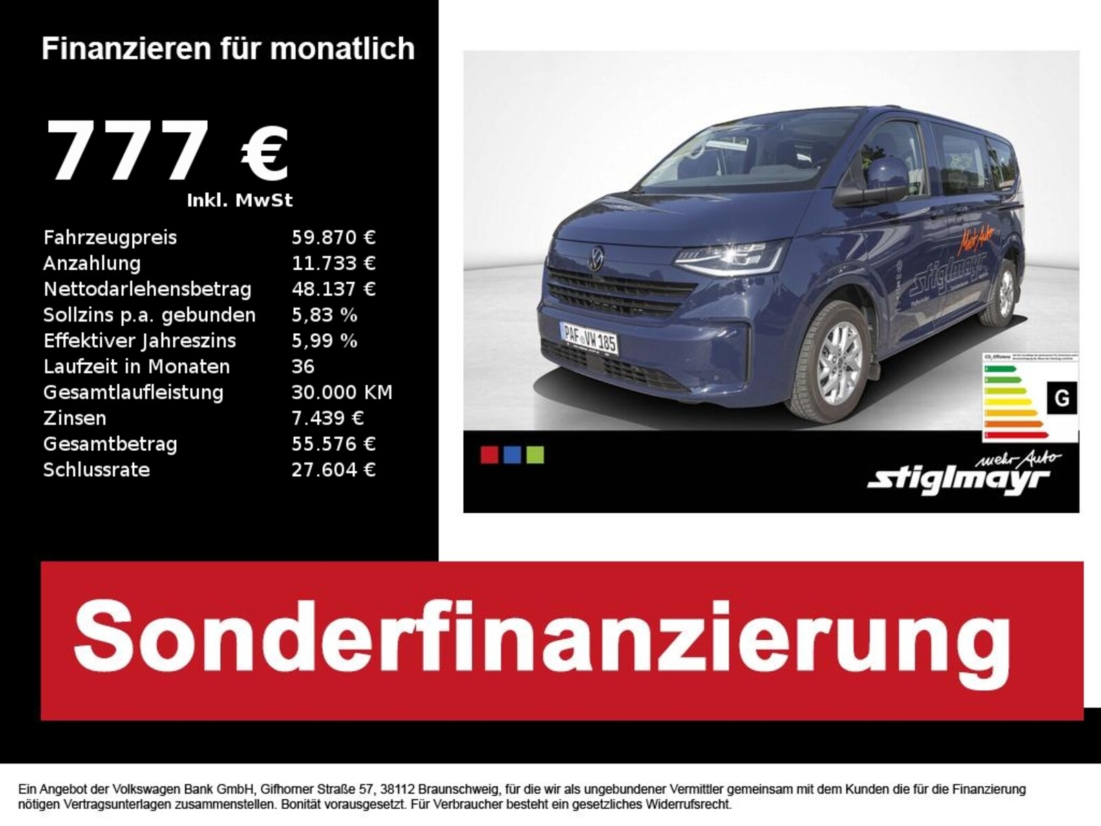 Volkswagen Transporter Kombi kurzer Radstand
