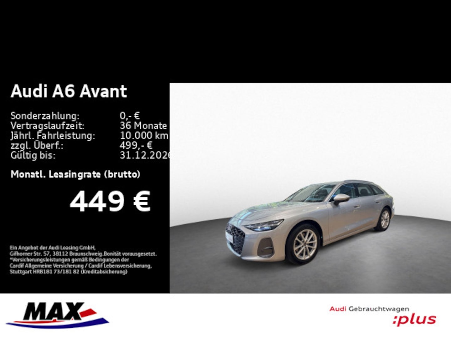Bild über Audi A6 Avant TFSI 150 kW S tronic - für weitere Informationen kontaktieren Sie den Audi Partner