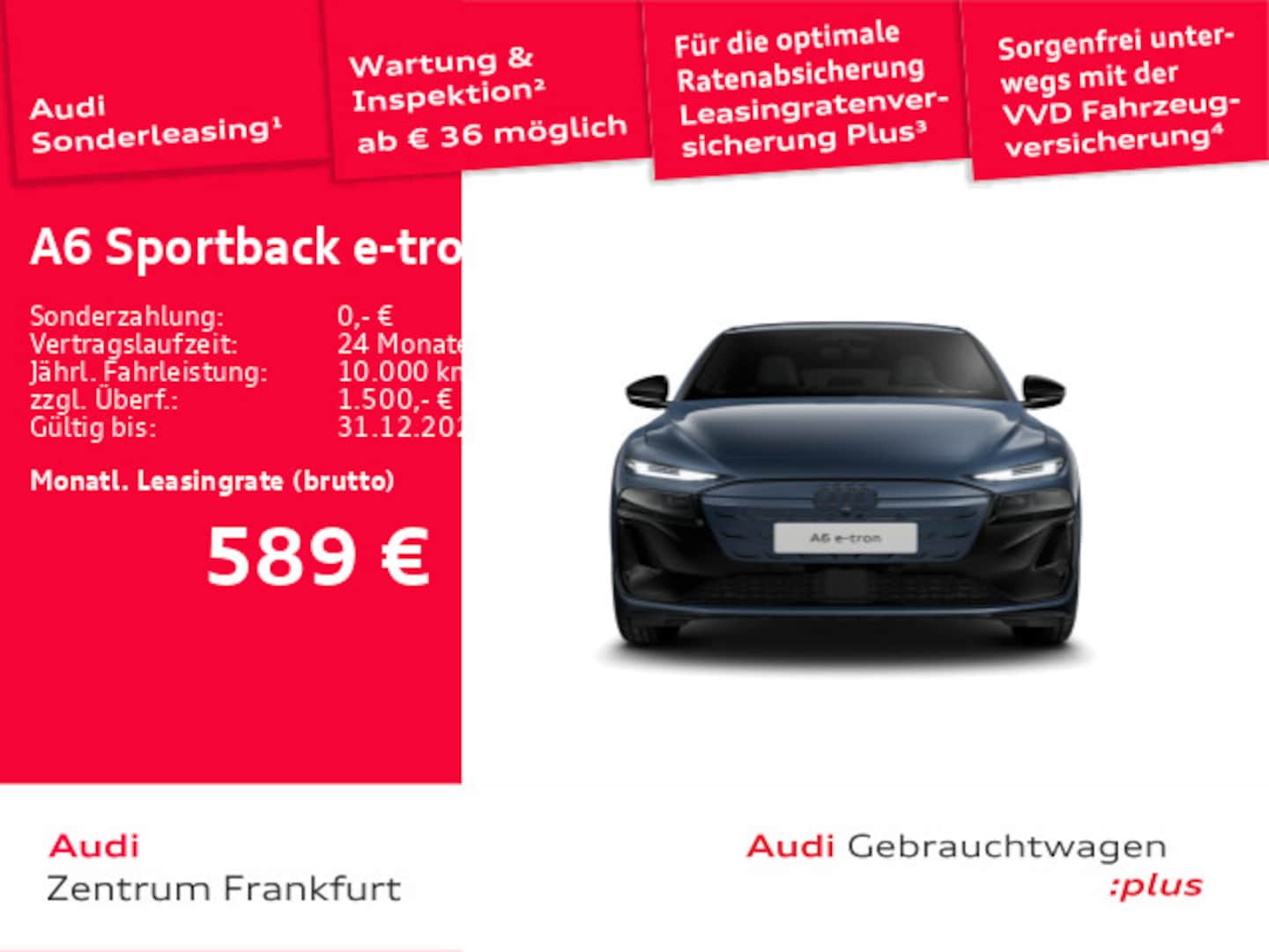 Bild über Audi A6 Sportback e-tron e-tron quattro - für weitere Informationen kontaktieren Sie den Audi Partner
