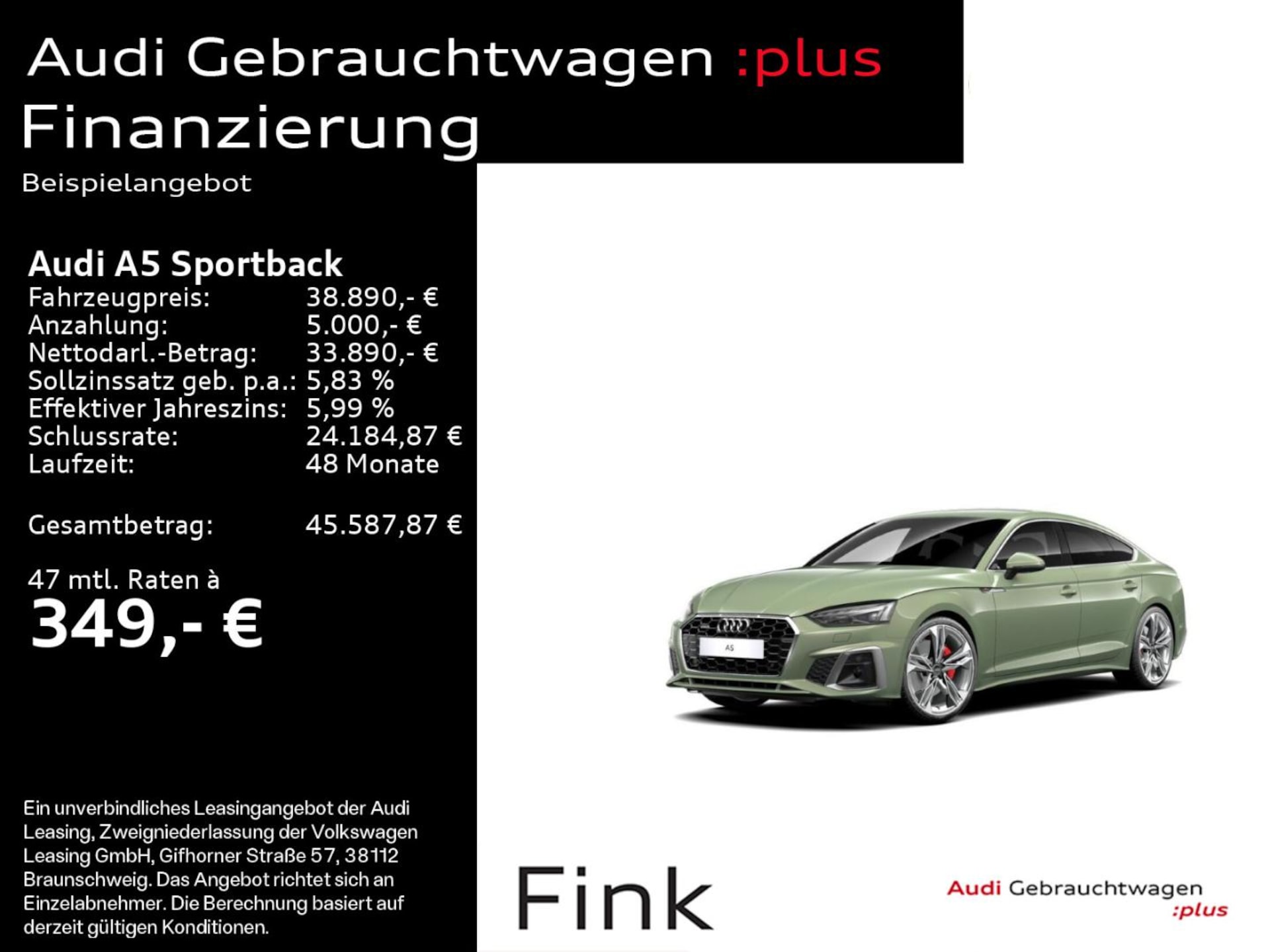 Audi A5 Sportback S line