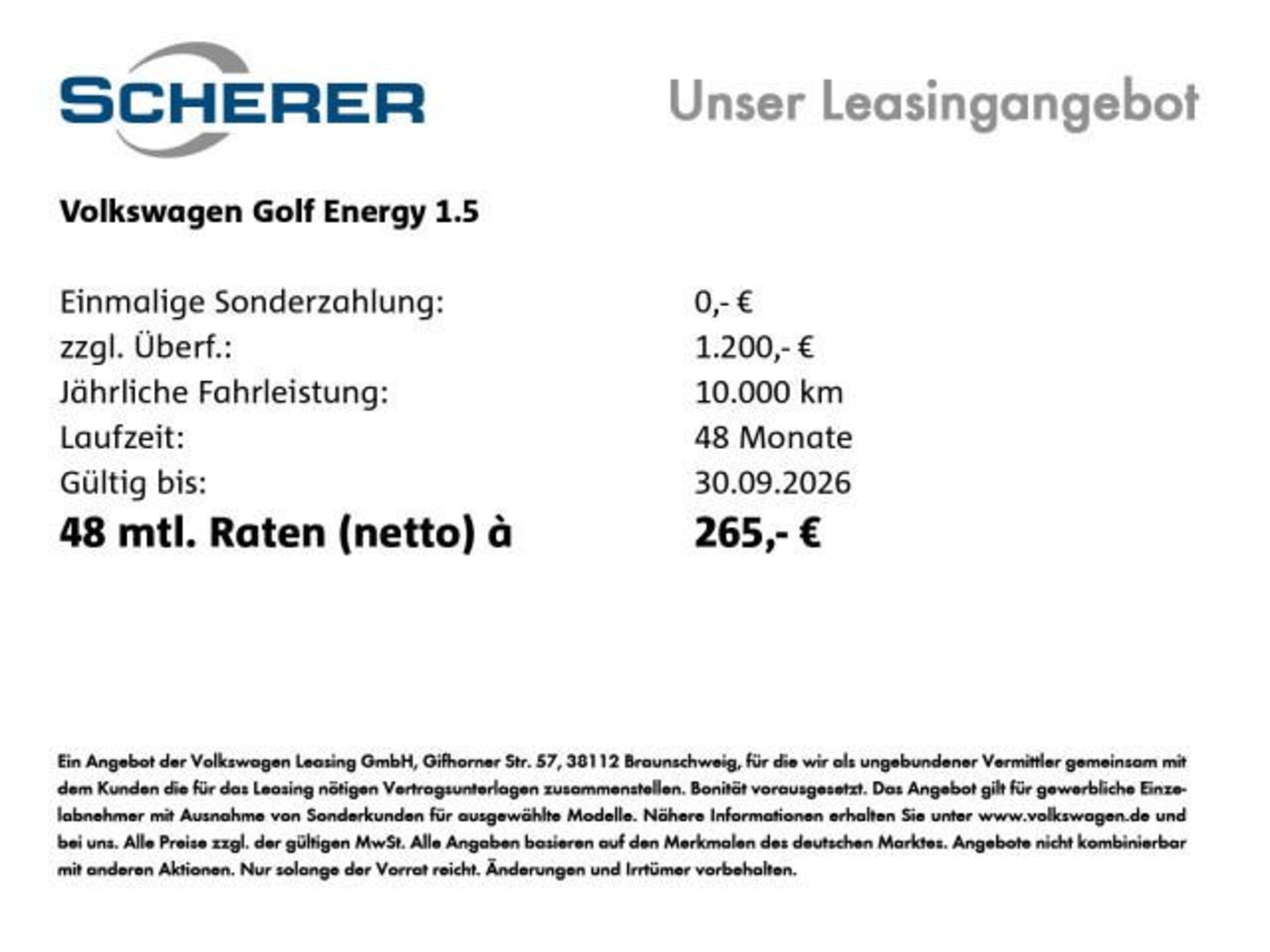Volkswagen Golf ENERGY
