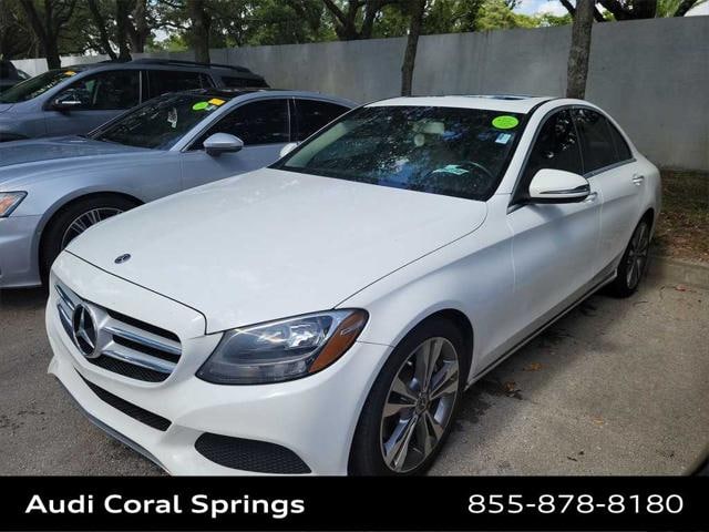 Used 2018 Mercedes-Benz C-Class Sedan C300 with VIN 55SWF4JB2JU250549 for sale in Coral Springs, FL