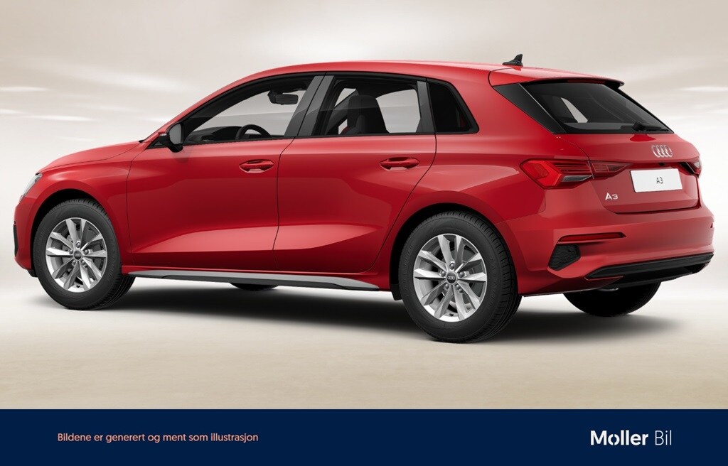 Bild som visar&nbsp;Audi A3 Sportback&nbsp;A3 Sportback 35 TFSI Proline 150 hk 6-växlad - för mer information kontakta din Audi Partner