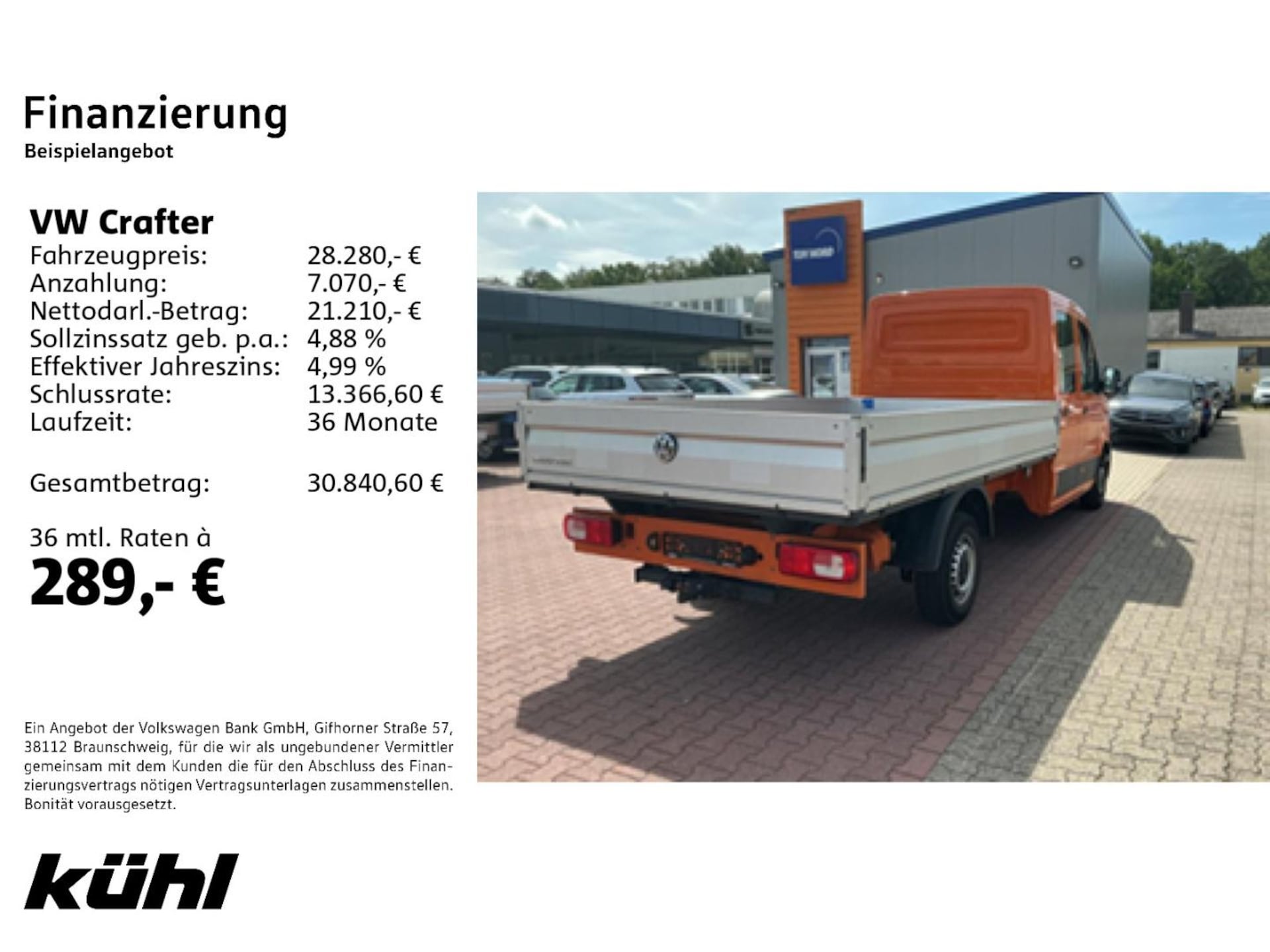 Volkswagen Crafter Doppelkabine langer Radstand