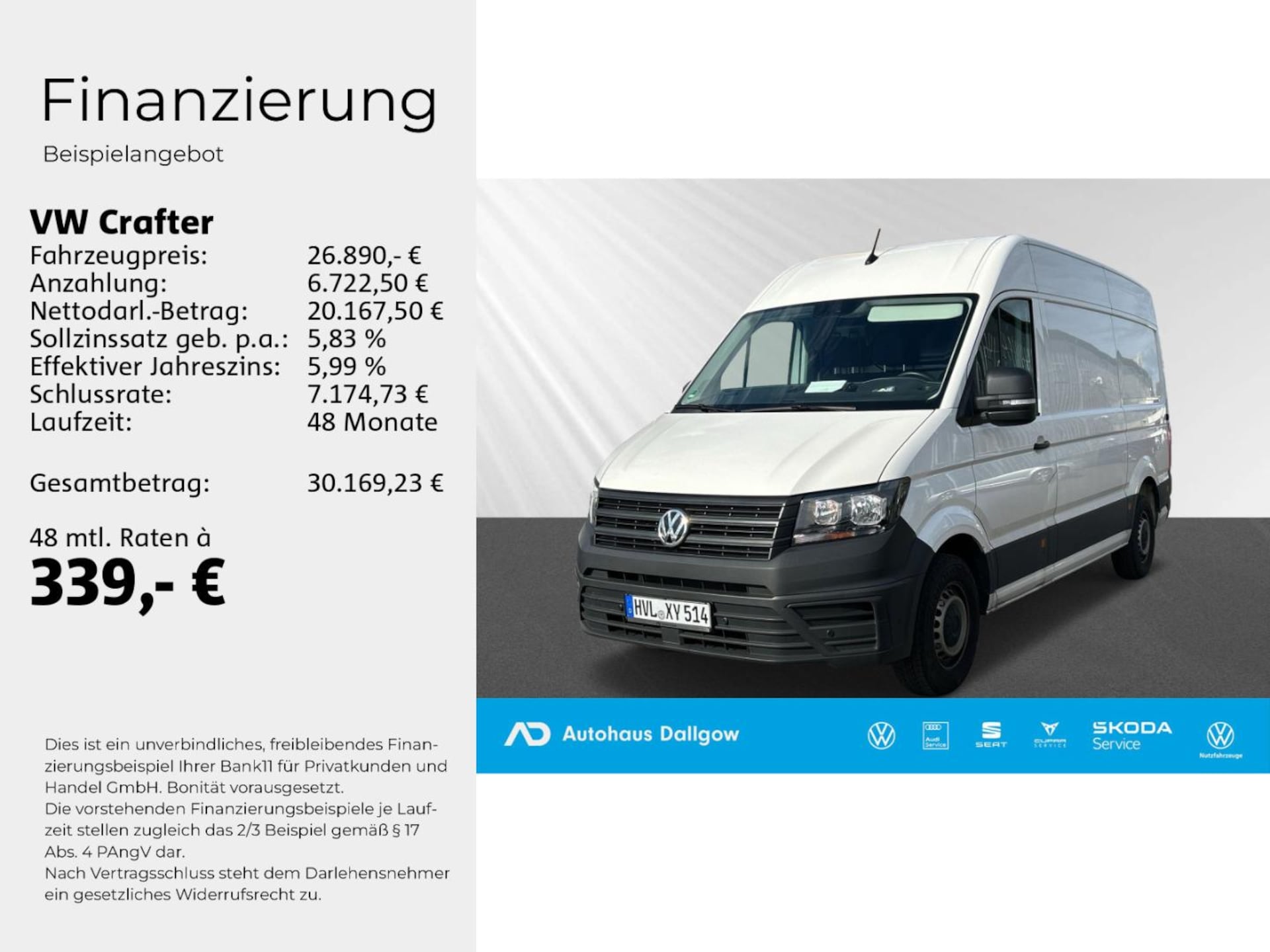 Volkswagen Crafter Kasten mittlerer Radstand