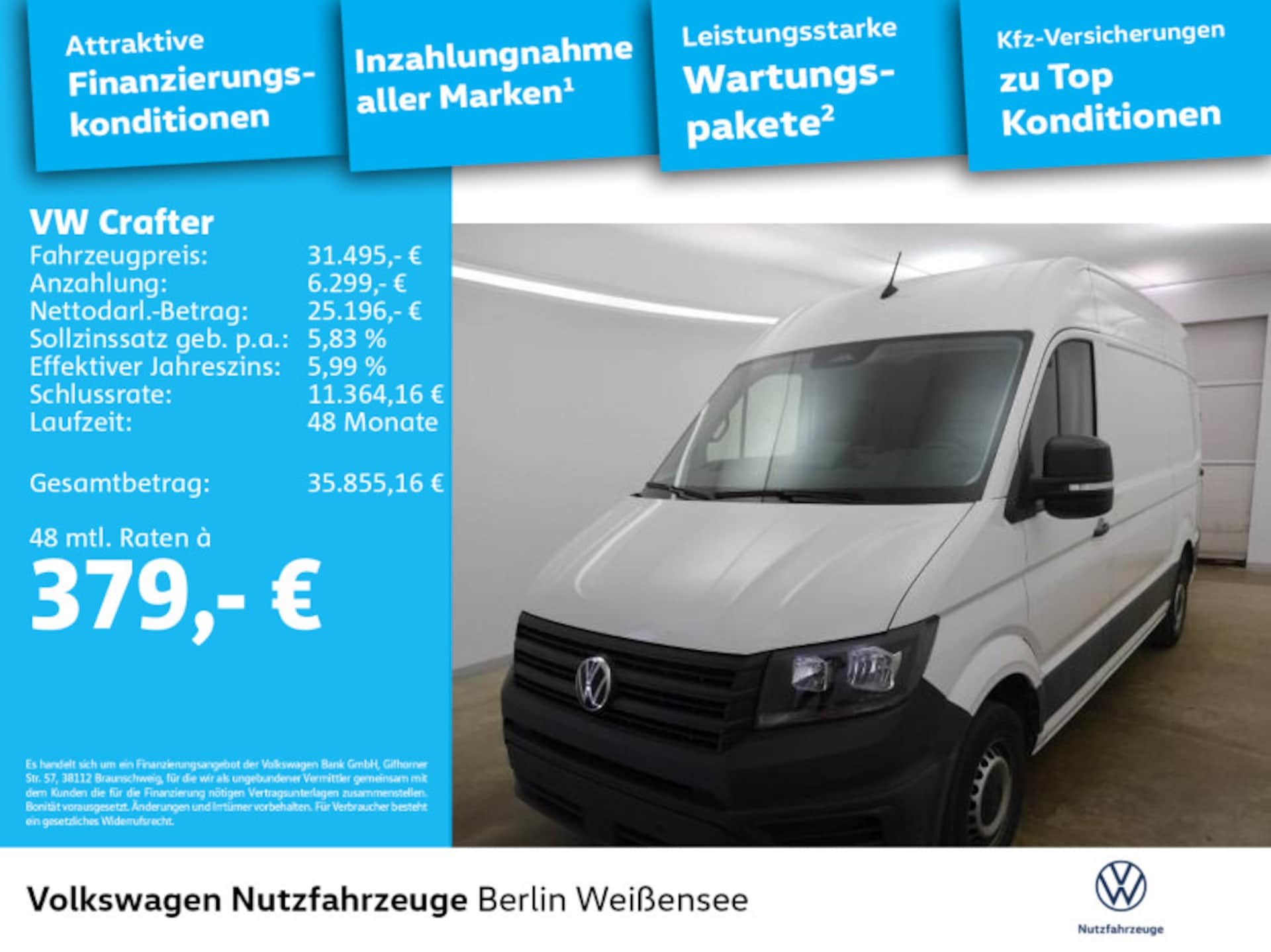 Volkswagen Crafter Kasten mittlerer Radstand