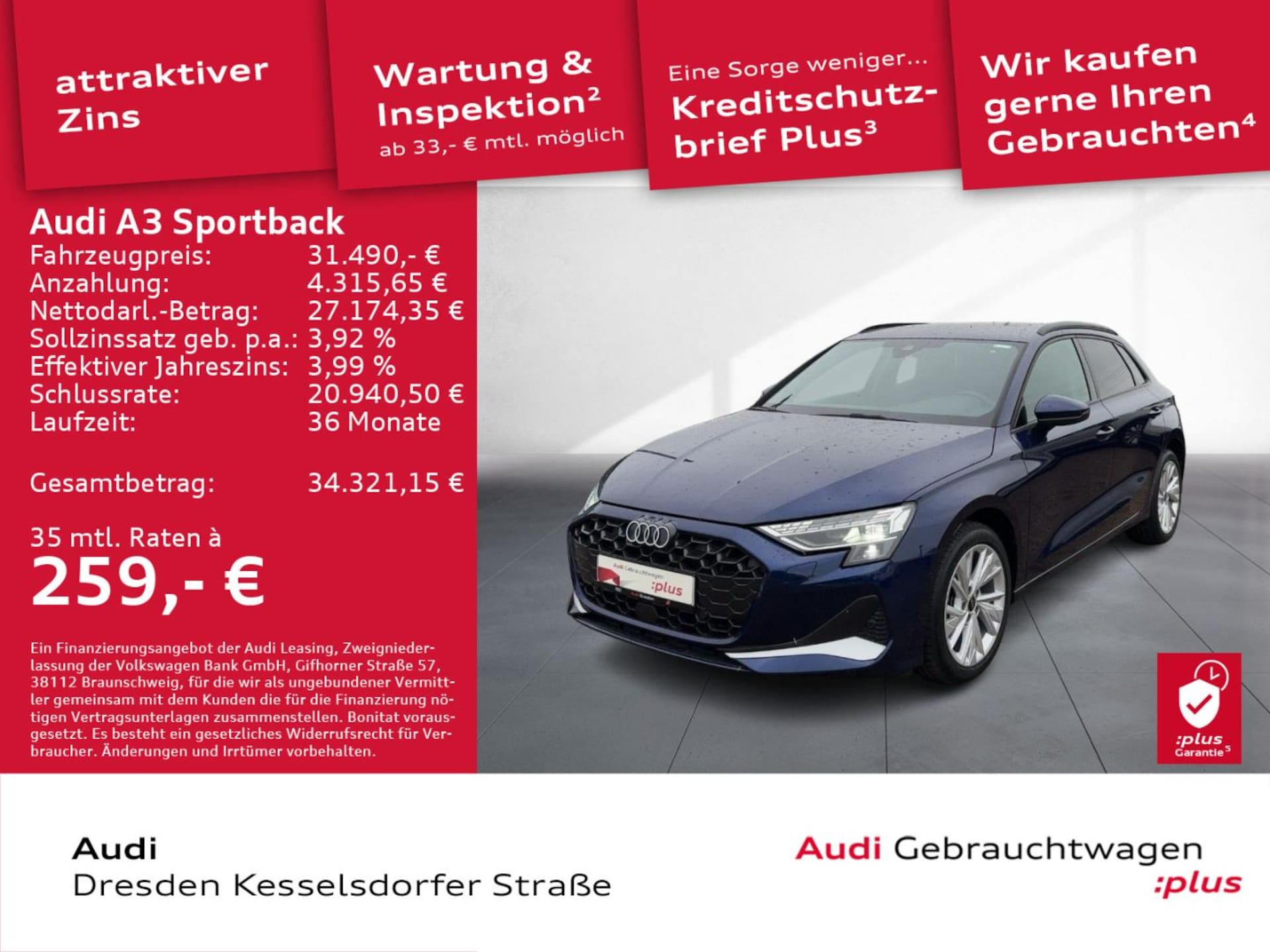 Audi A3 Sportback Advanced