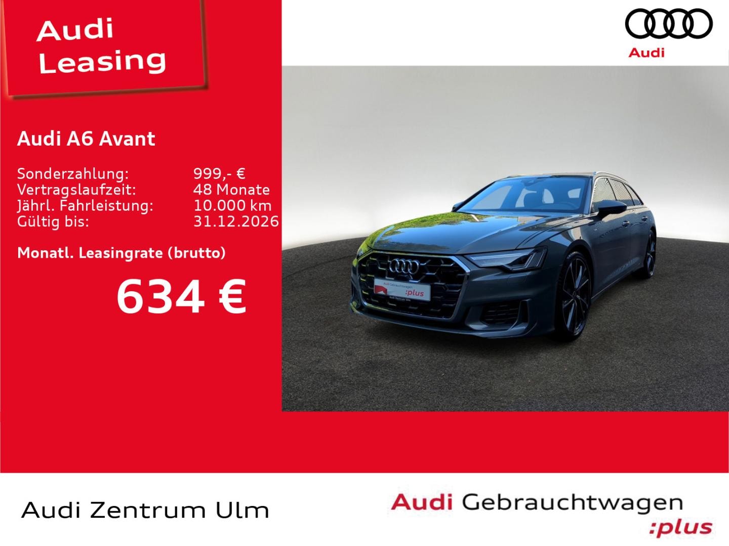 Bild über Audi A6 Avant TFSI e S line 55 TFSI e quattro S tronic - für weitere Informationen kontaktieren Sie den Audi Partner