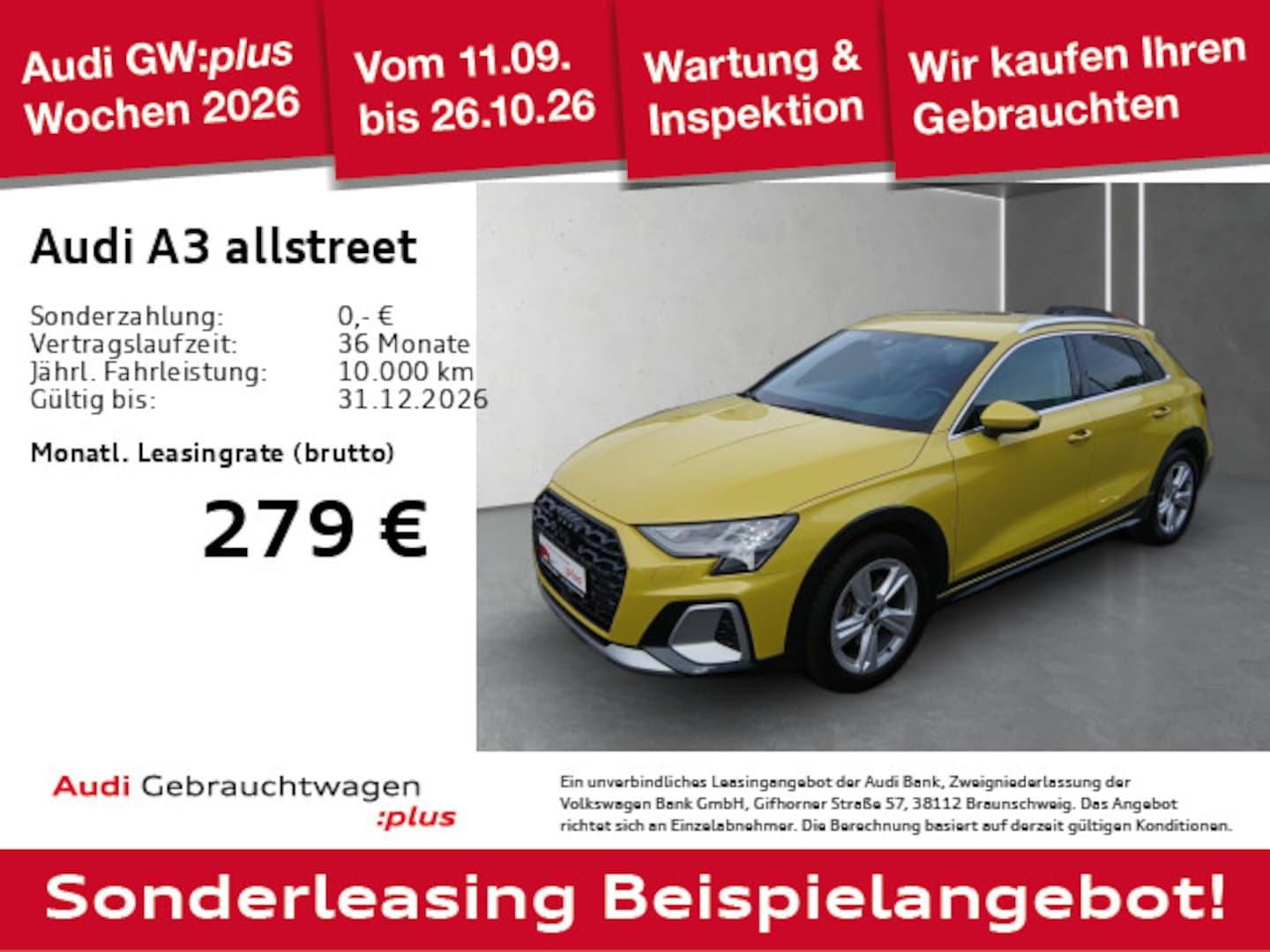 Bild über Audi A3 allstreet 35 TFSI S tronic - für weitere Informationen kontaktieren Sie den Audi Partner