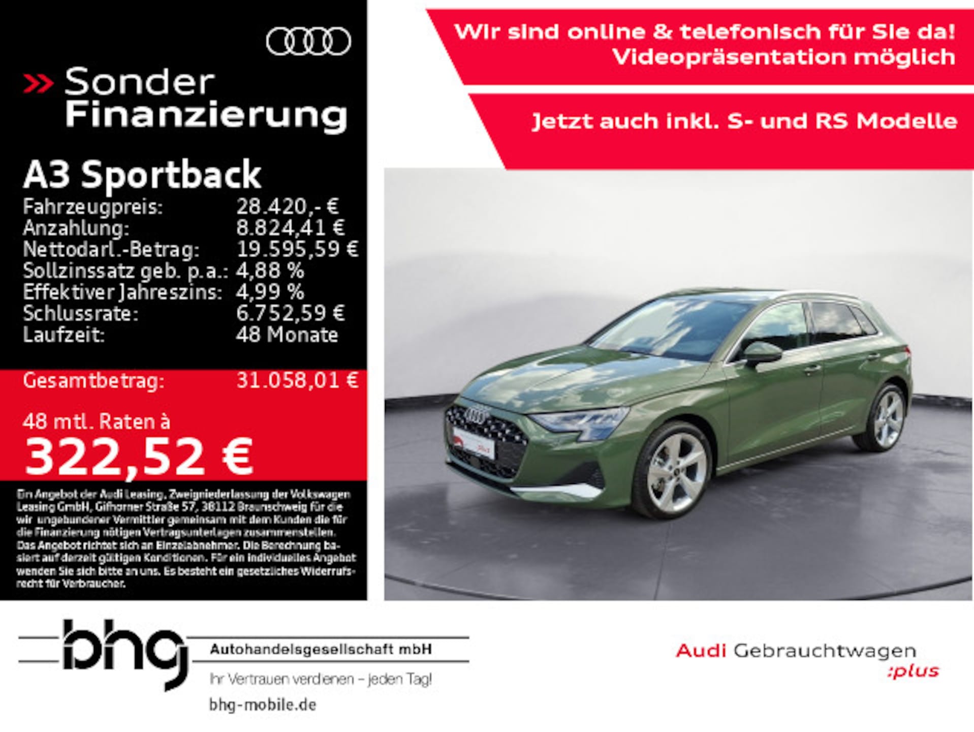 Audi A3 Sportback Advanced