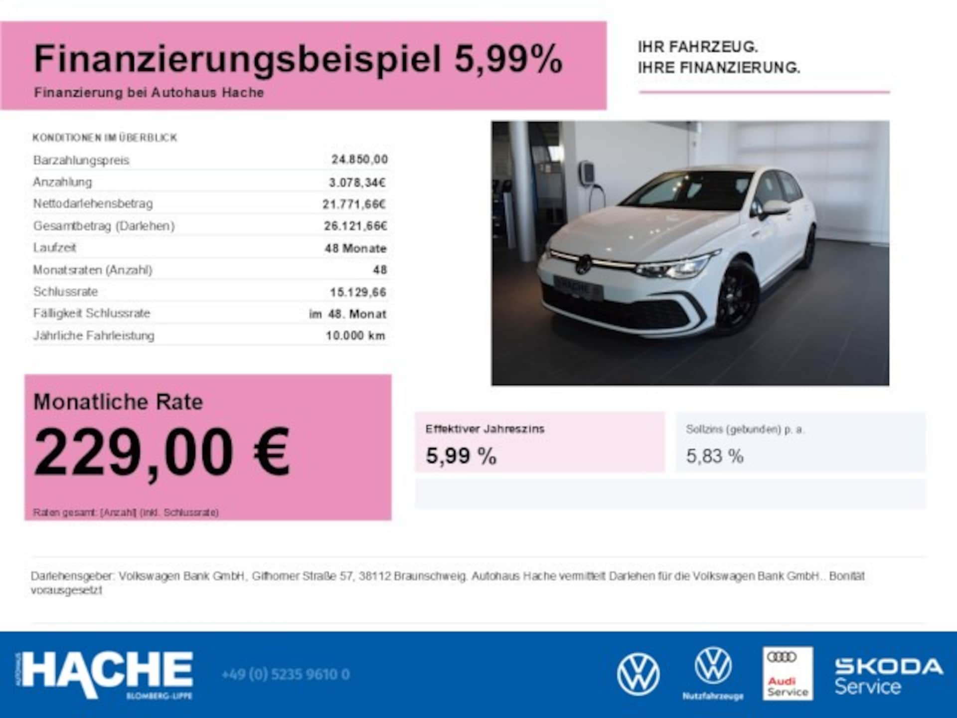 Volkswagen Golf — Volkswagen Golf Golf 8 GTI 2.0 TSI PDC KLIMA SPORTFW Klima