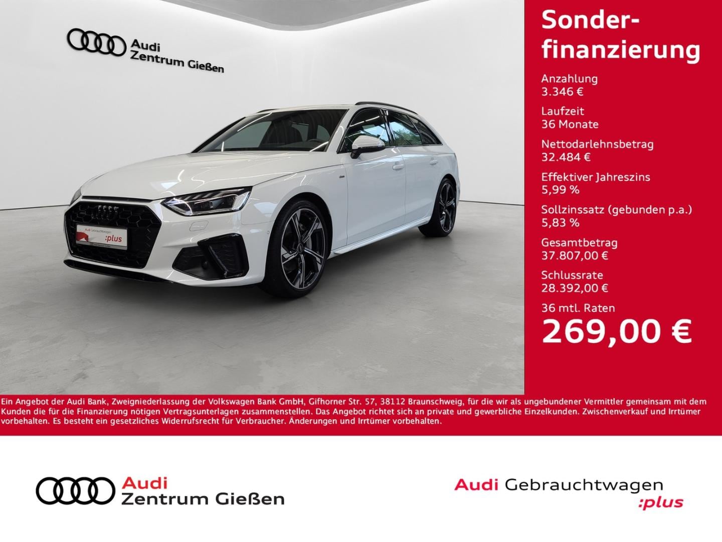 Bild über Audi A4 Avant S line 40 TFSI quattro S tronic - für weitere Informationen kontaktieren Sie den Audi Partner